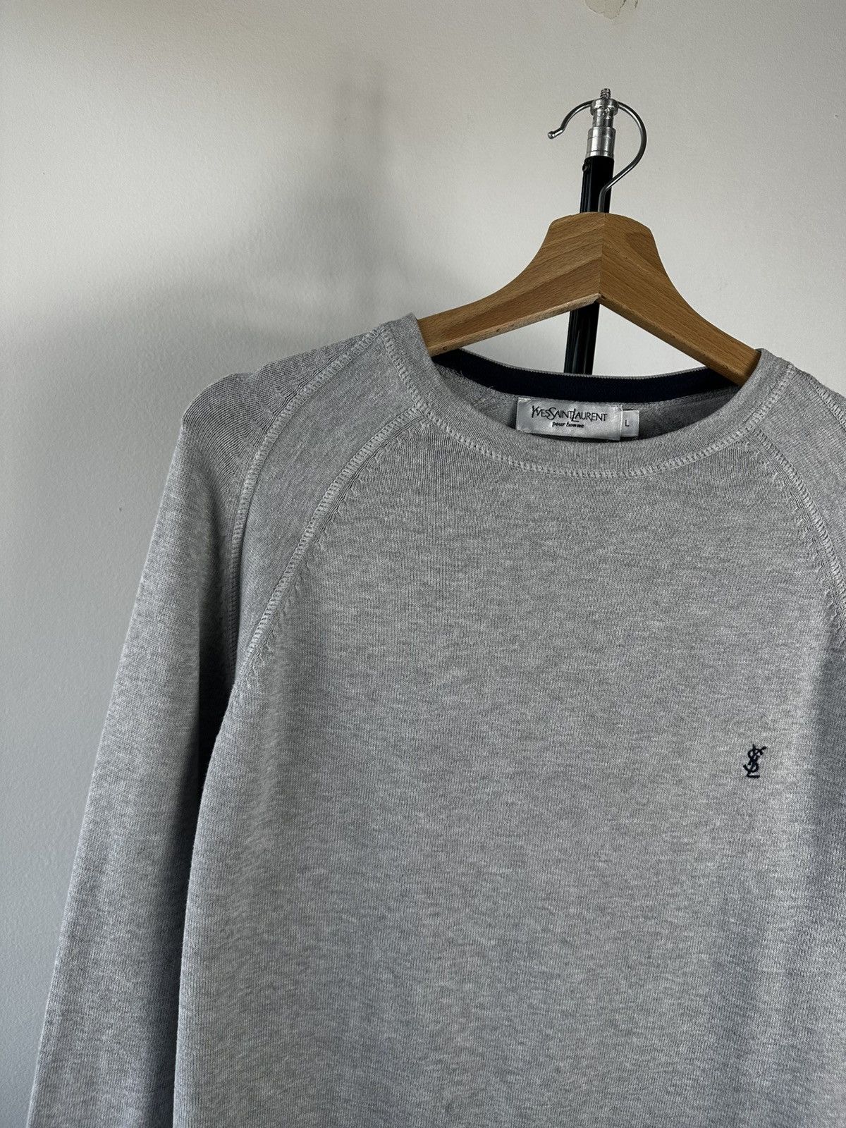 Yves Saint Laurent Vintage Yves Saint Laurent Pour Homme Raglan Knit Sweater Size US L / EU 52-54 / 3 - 4 Thumbnail