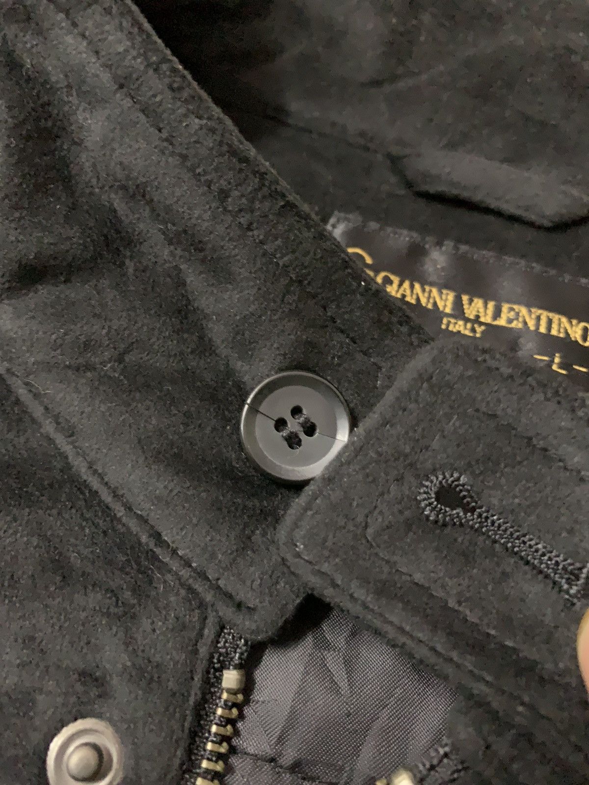 Gianni Valentino 💥Vintage Gianni Valentino Velvet Black Jacket Size US L / EU 52-54 / 3 - 7 Thumbnail