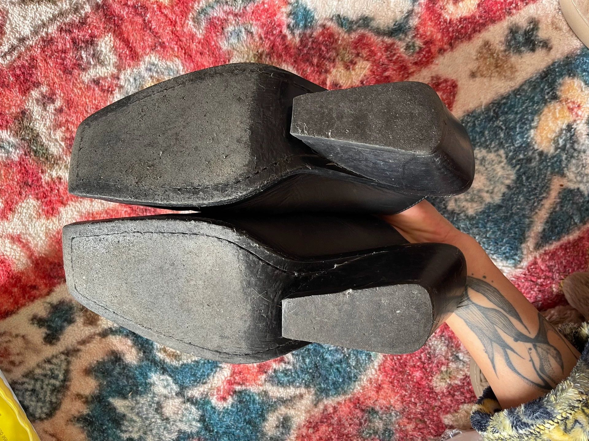 Ann Demeulemeester Ann Demeulemeester Classic Leather Block Heel Mule 37 Size US 6.5 / IT 36.5 - 7 Thumbnail