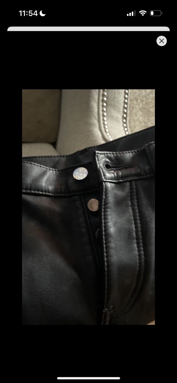 Japanese Brand Black Leather pants Size US 30 / EU 46 - 3 Thumbnail