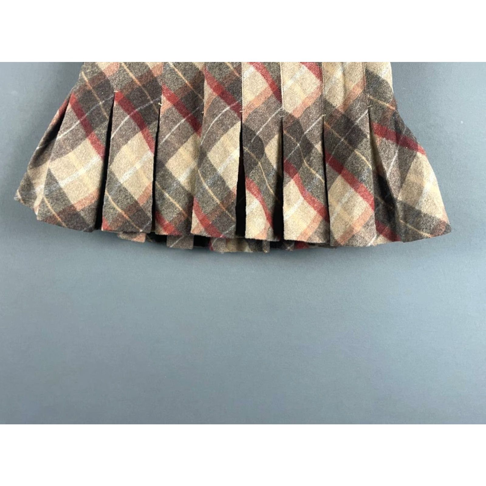Polo Ralph Lauren Polo Ralph Lauren Skirt Women Midi Pleated Multicolor Plaid Wool Nylon Zip 2 Size 26" / US 2 / IT 38 - 4 Thumbnail