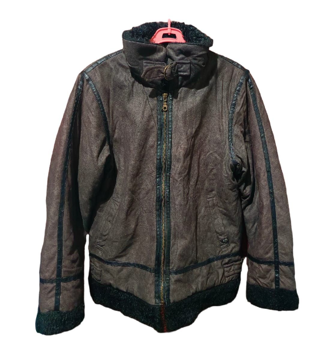 14th Addiction × If Six Was Nine × Yasuyuki Ishii Japanese~ Crazy Fur Pilot Leather Suede Jacket by Xoxo Jeans Size US M / EU 48-50 / 2 - 2 Thumbnail
