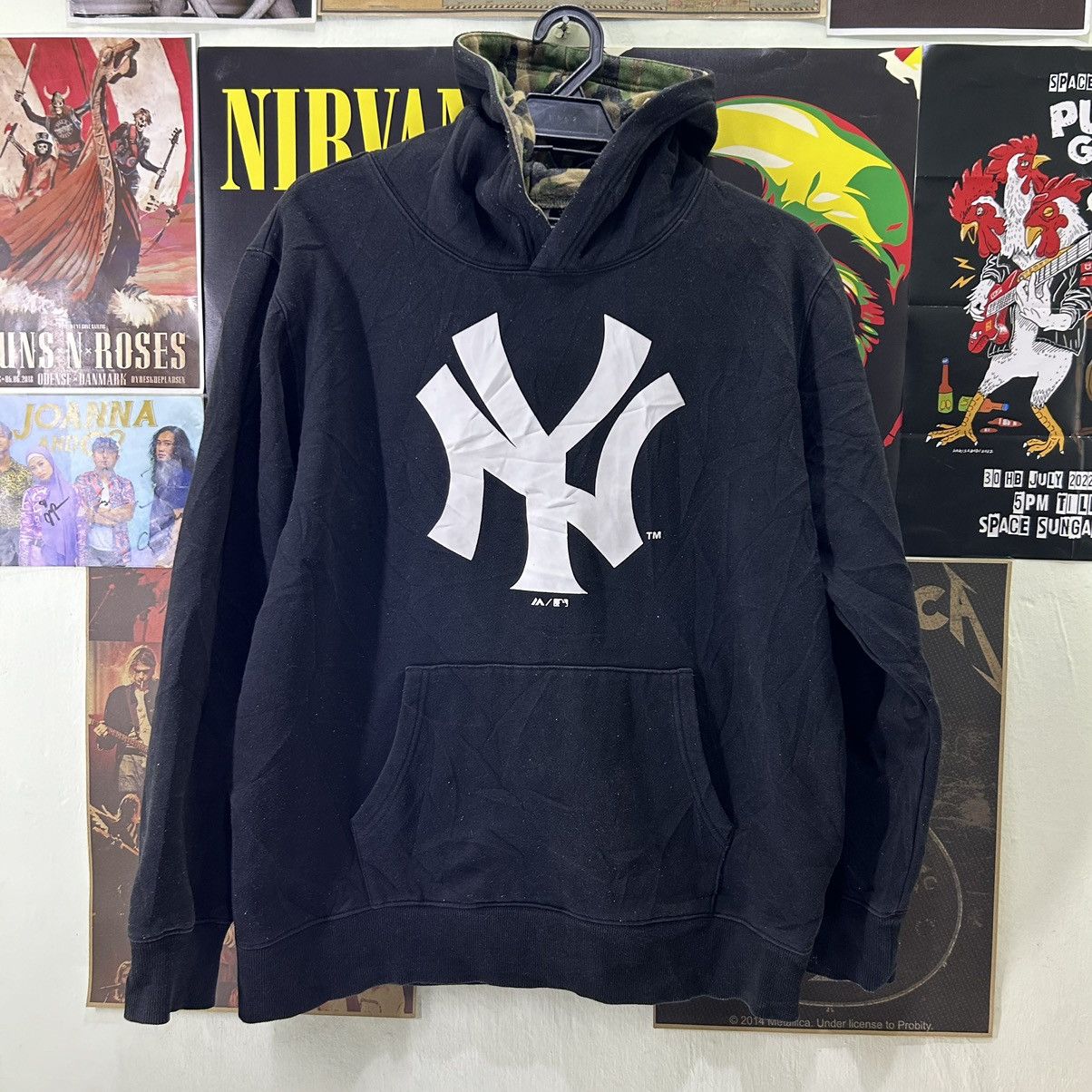 Majestic Vintage Majestic New York Yankees Hoddie Army Size US L / EU 52-54 / 3 - 1 Thumbnail