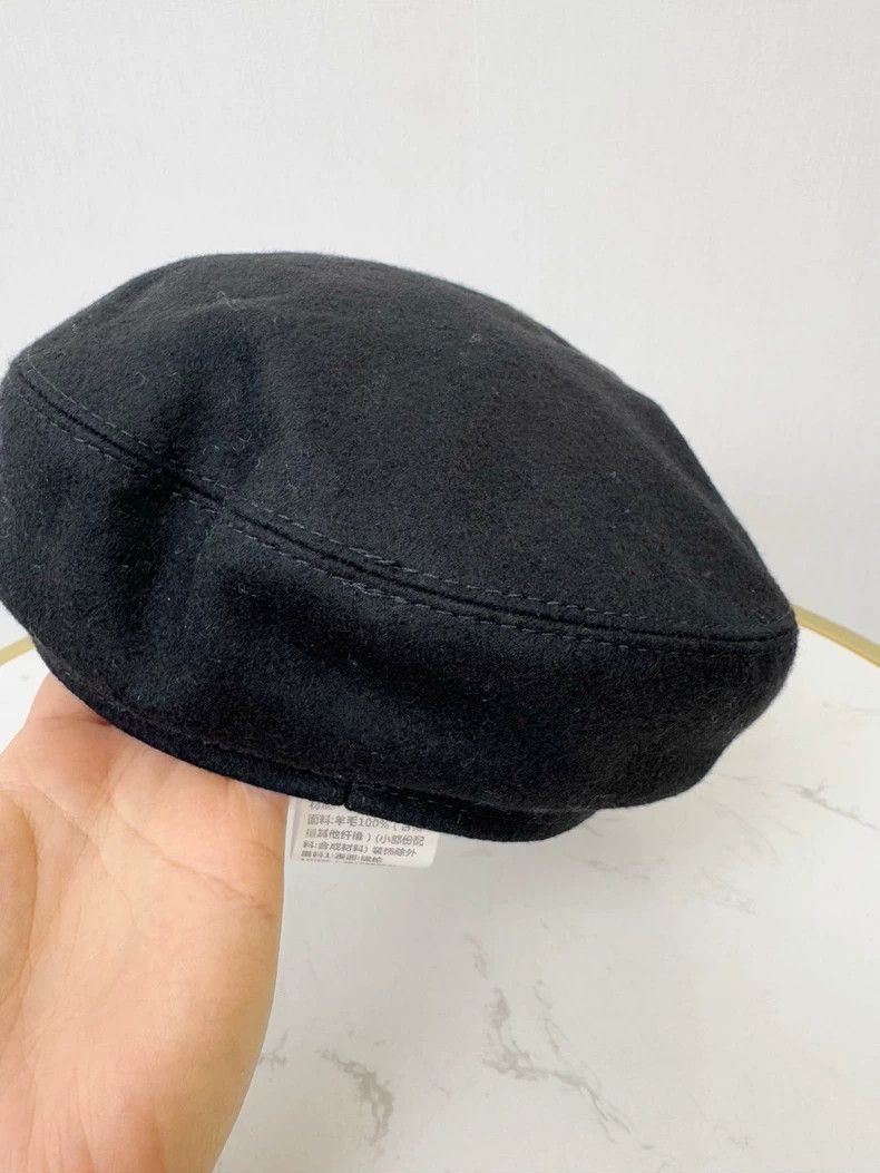 Chanel Chanel Black Newsboy Cap M Size -2505 Size ONE SIZE - 3 Thumbnail