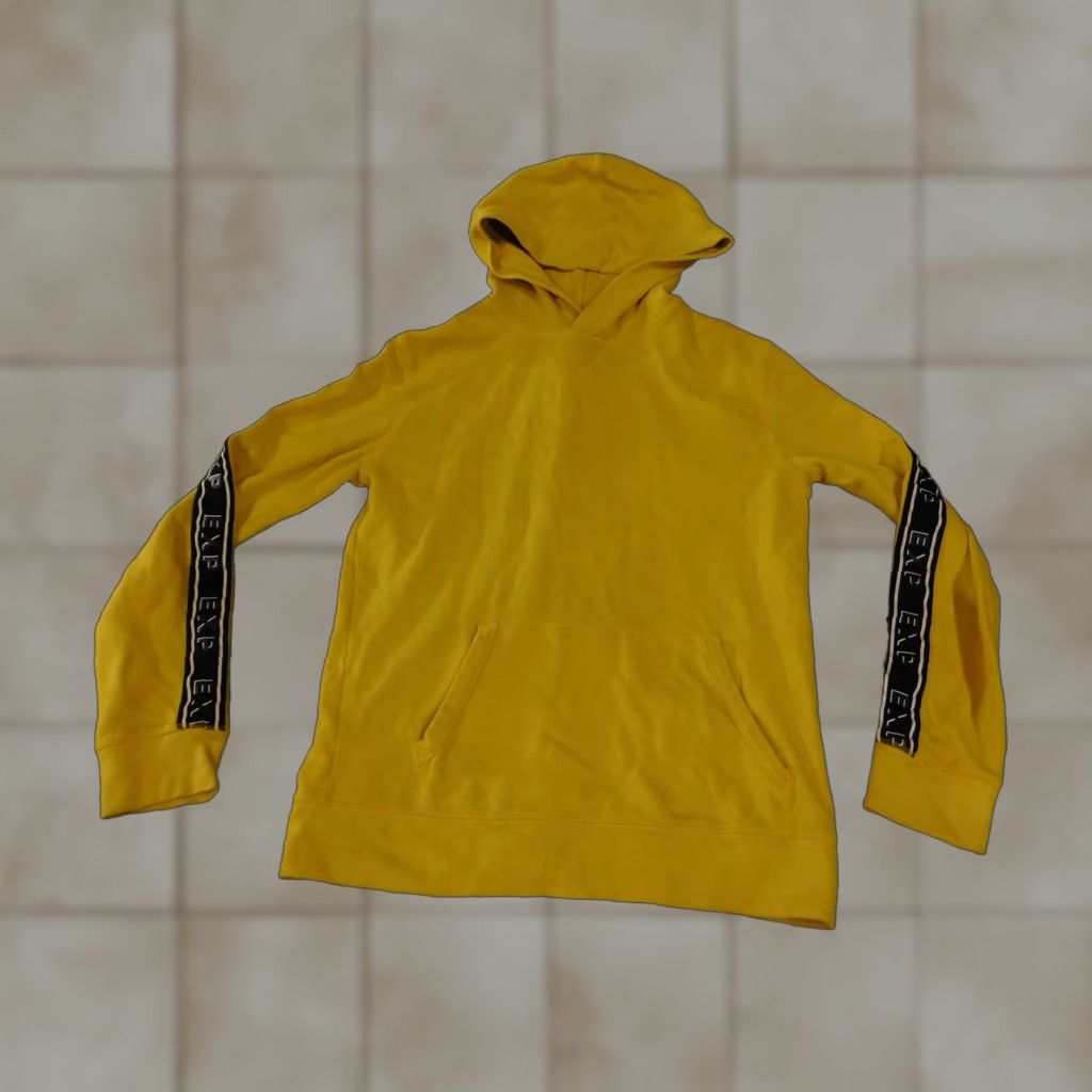 Express Express Hoodie Mens M Yellow Kangaroo Pocket Pullover EXP Tape Sweatshirt Size US M / EU 48-50 / 2 - 1 Thumbnail