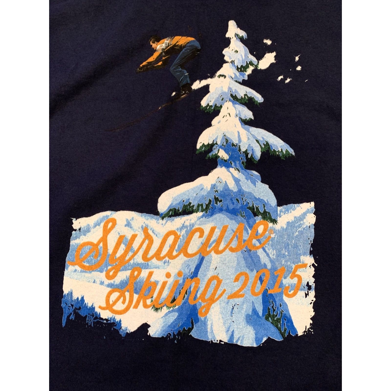 Gildan VINTAGE Syracuse University Orange Cuse Skiing T-Shirt Long Sleeve M Orange Gildan Mens Size M Shirts Size US M / EU 48-50 / 2 - 5 Thumbnail