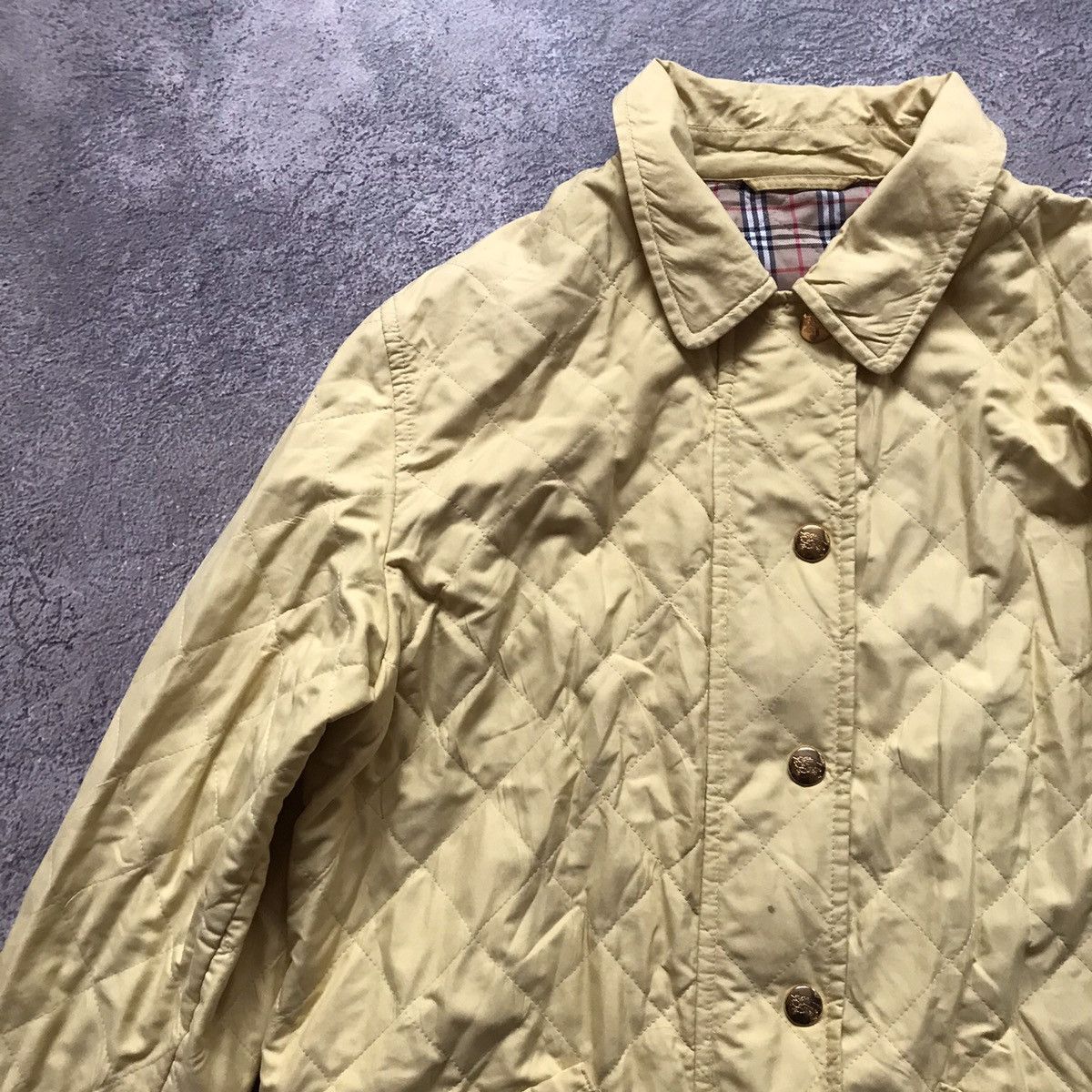 Vintage Vintage Burberrys Quilted Jacket Khaki Gorpcore 90s Slim L Size L / US 10 / IT 46 - 2 Thumbnail
