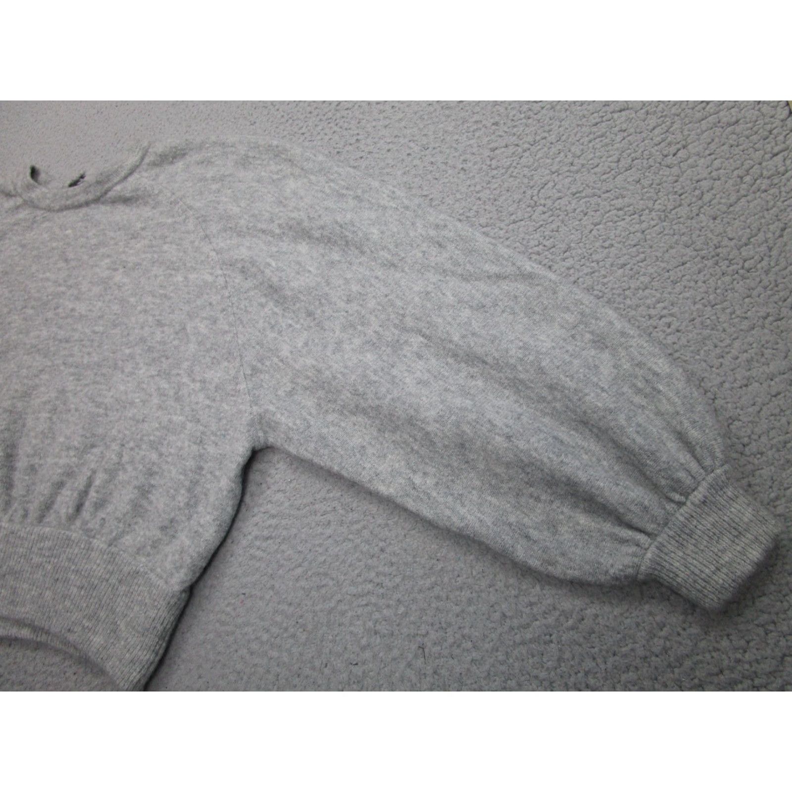J.Crew J.Crew Sweater Womens M Gray Balloon Sleeve Cropped Alpaca Knit Pullover Size M / US 6-8 / IT 42-44 - 3 Thumbnail