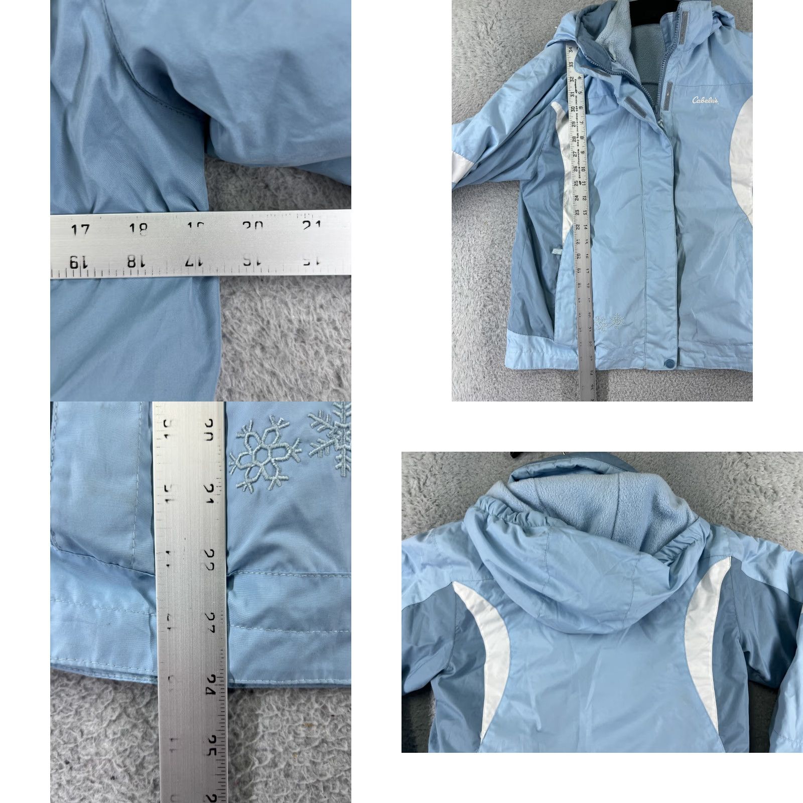 Vintage Cabelas Jacket Womens Large Blue 3 in 1 Fleece Lined WR Warm Insulated Polyester Size L / US 10 / IT 46 - 9 Thumbnail
