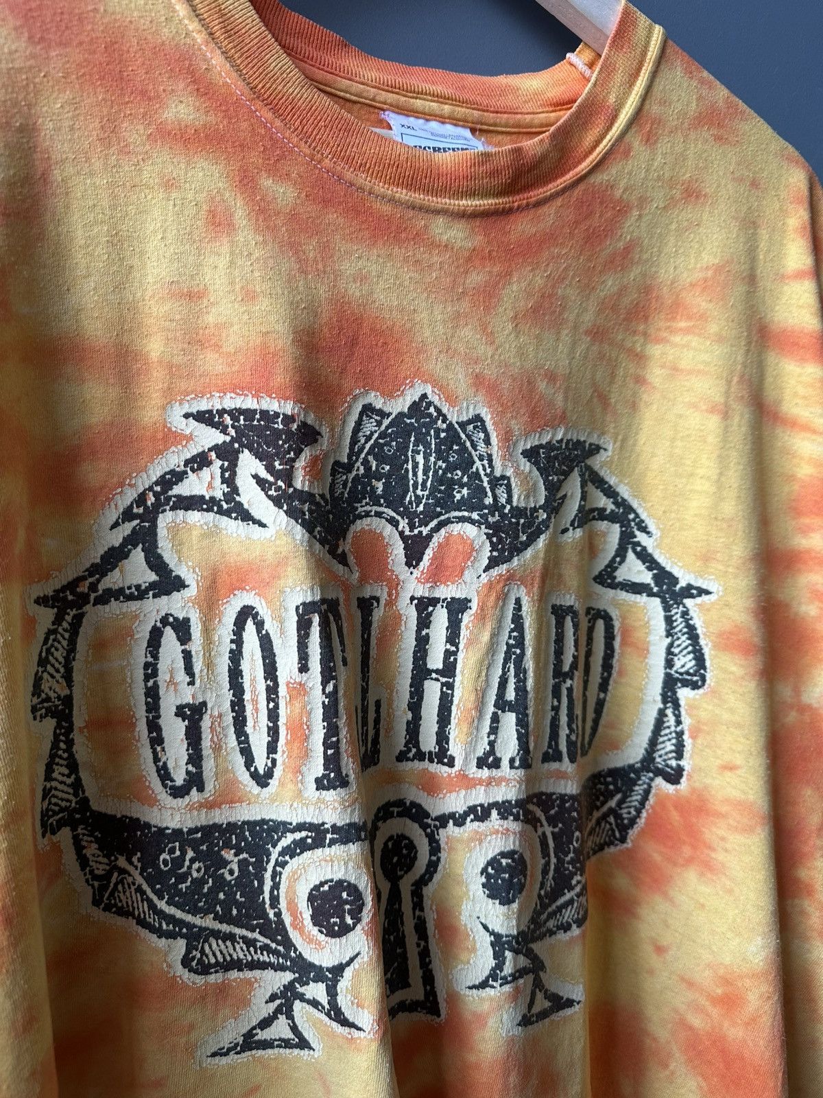 Fruit Of The Loom Vintage GOTTHARD Band Merch Tie Dye Graphic Tee T-shirt 90s Size US XXL / EU 58 / 5 - 3 Thumbnail