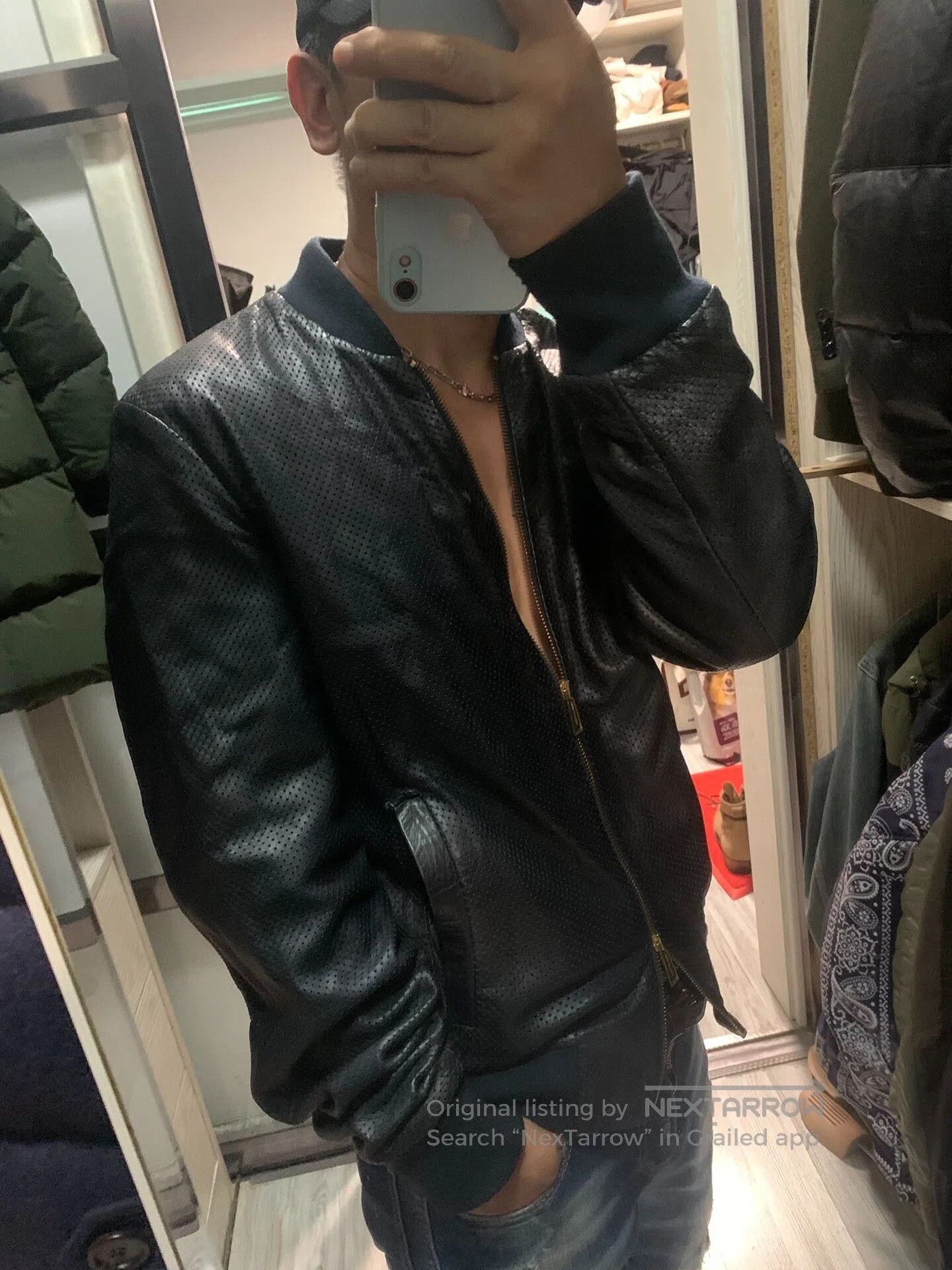 Dsquared2 stylish dsquared2 leather bomber jacket. Size US M / EU 48-50 / 2 - 7 Thumbnail