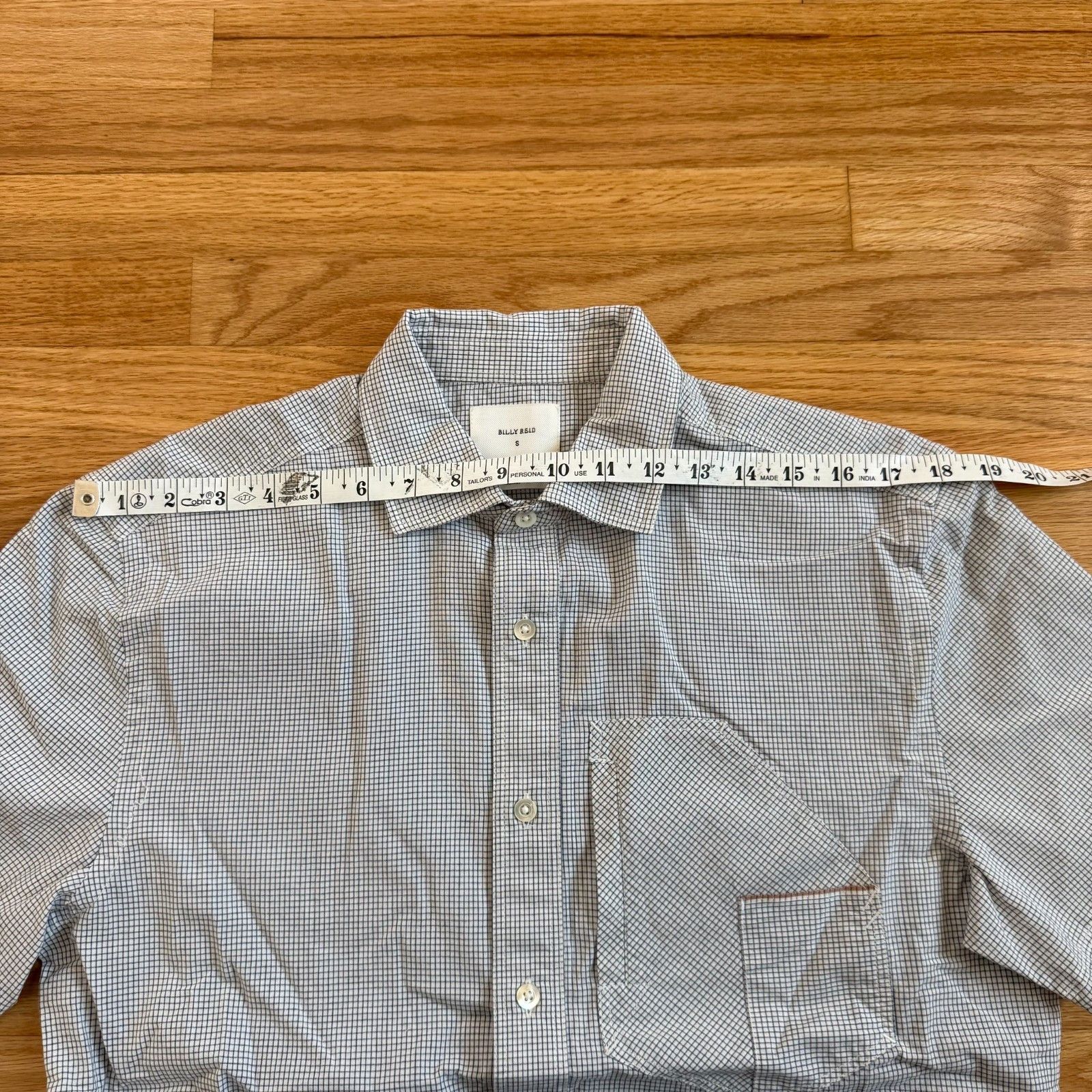Billy Reid Billy Reid Selvedge Check Pattern S/S Button Up Shirt Size US S / EU 44-46 / 1 - 4 Thumbnail