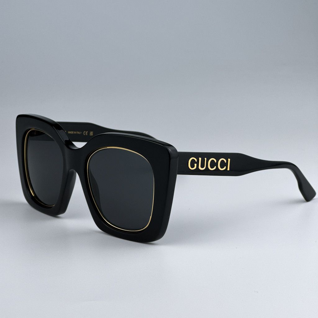 Gucci NEW Gucci GG1151S 001 Cat Eye Oversized Unisex Sunglasses Size ONE SIZE - 5 Thumbnail