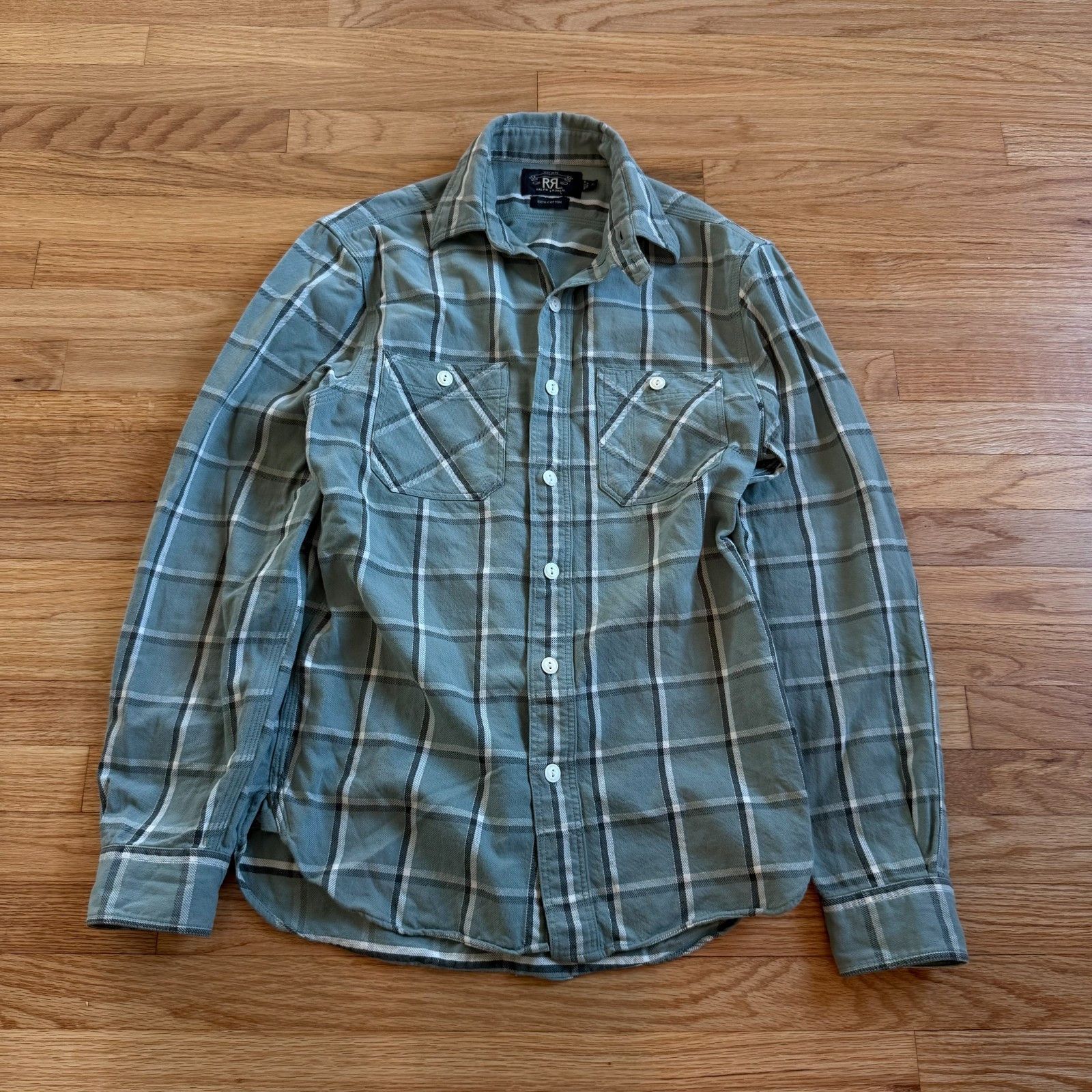 RRL Ralph Lauren Double RL Plaid Cotton-Linen Twill Workshirt Size US S / EU 44-46 / 1 - 2 Thumbnail