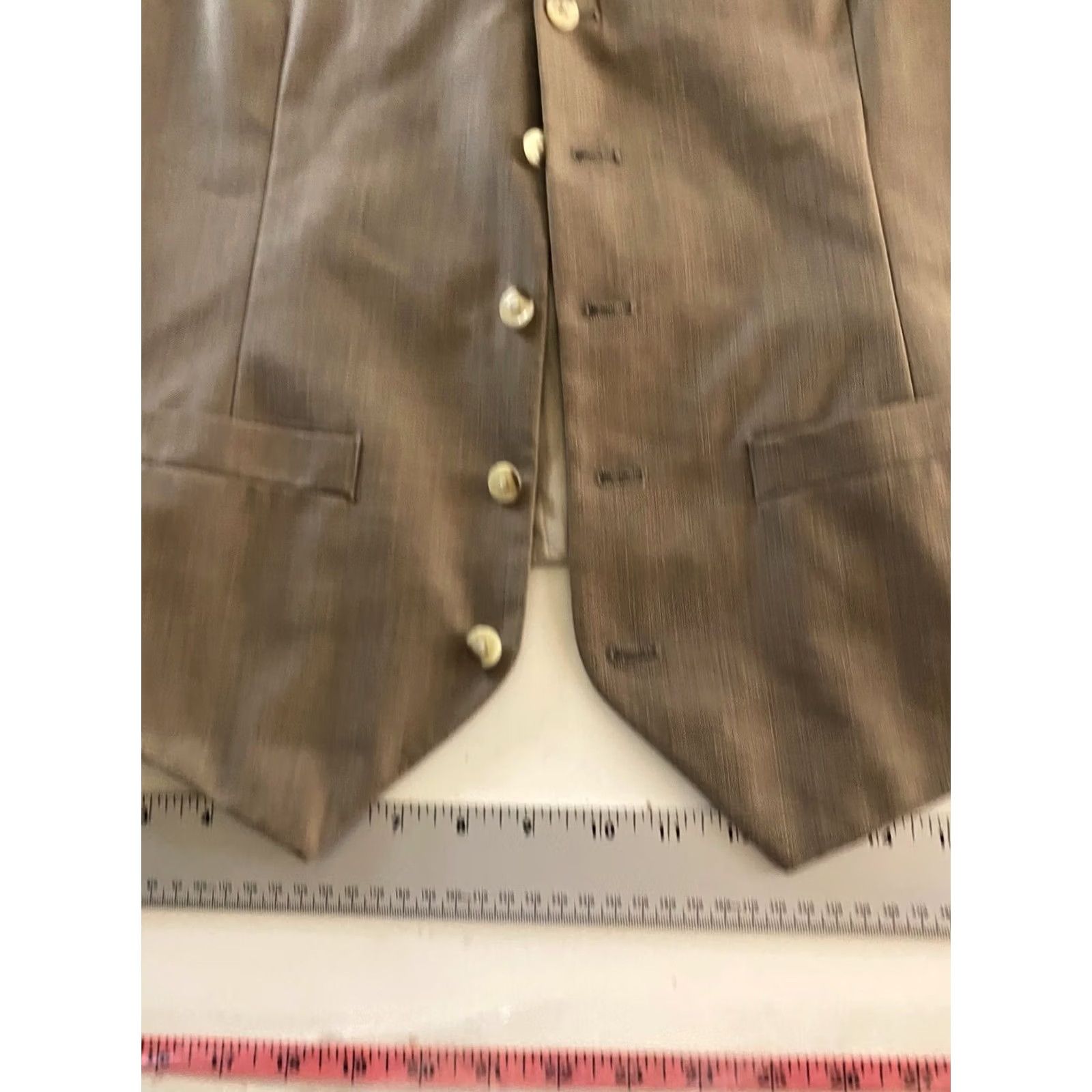 Perry Ellis Perry Ellis Tannish Five Button Vest Small S Mens Vest Size US S / EU 44-46 / 1 - 2 Thumbnail