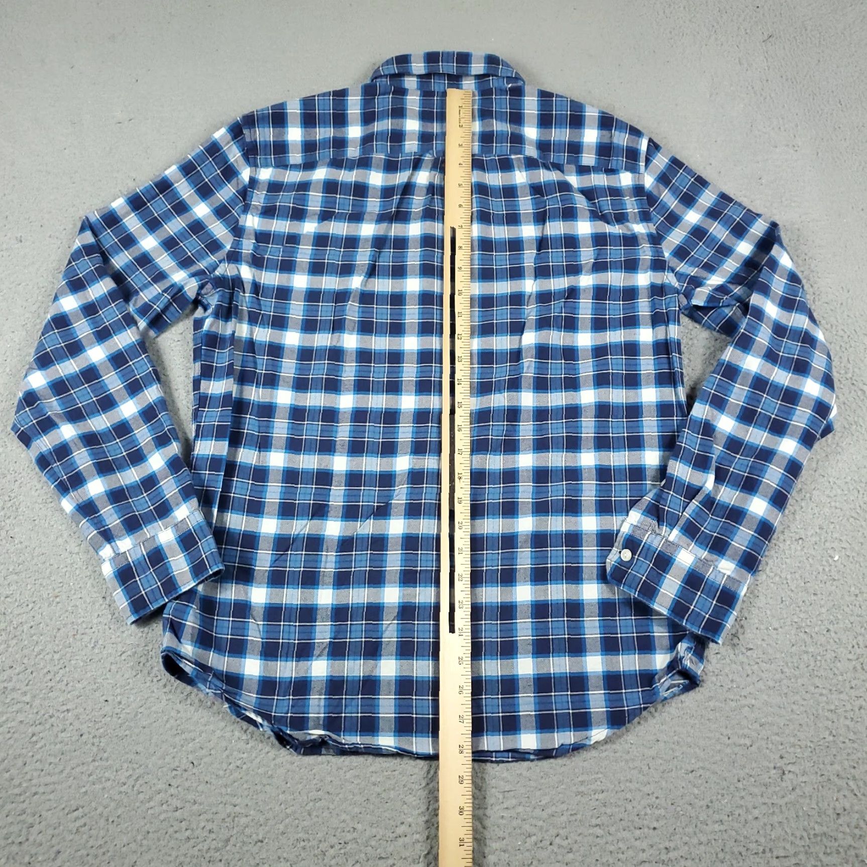 American Eagle Outfitters American Eagle Button-Up Shirt Mens Medium Blue Plaid Long Sleeve Casual Workwear Size US M / EU 48-50 / 2 - 3 Thumbnail