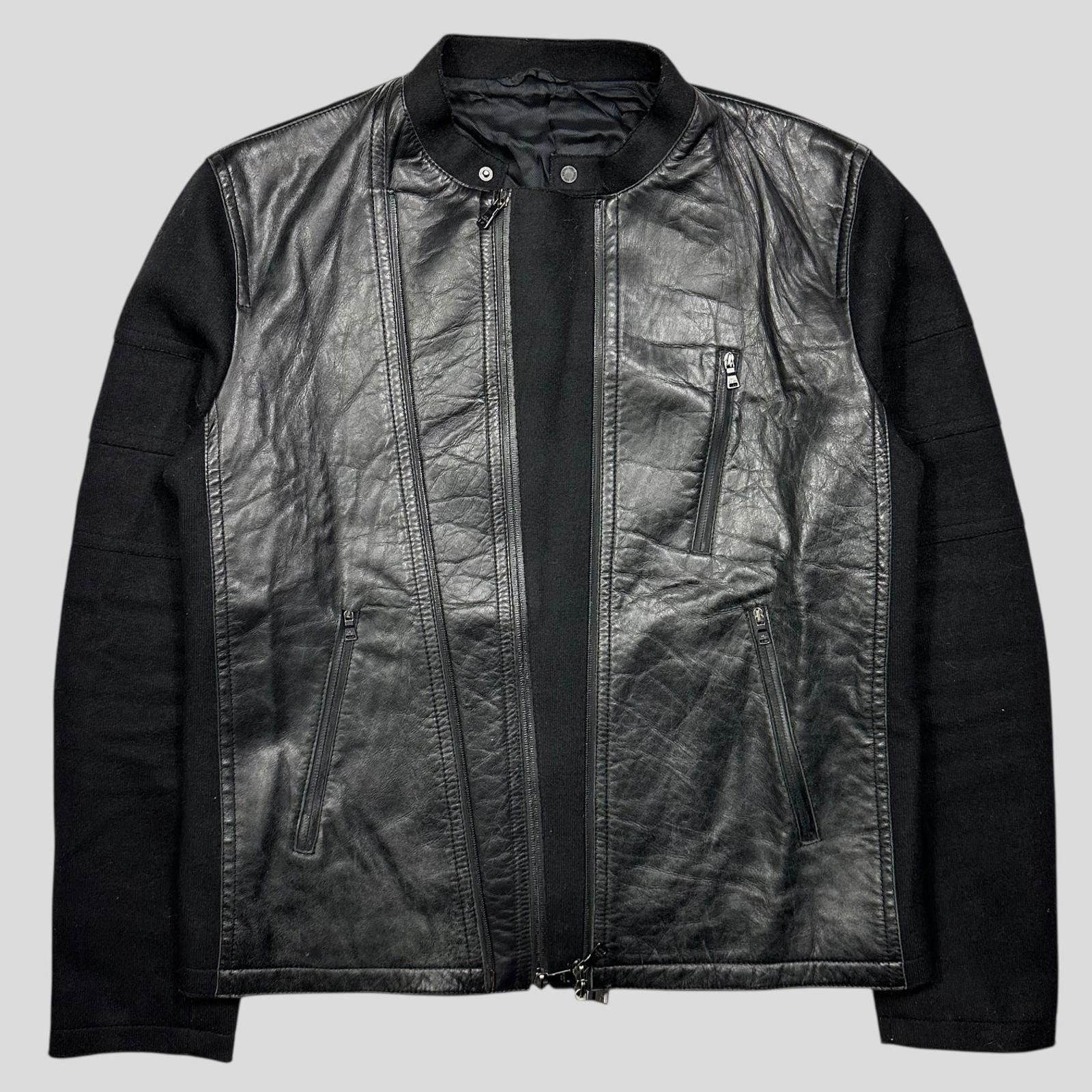 Neil Barrett Neil Barrett 00’s Leather + Wool Modular Zip Biker Jacket M Size US M / EU 48-50 / 2 - 3 Thumbnail