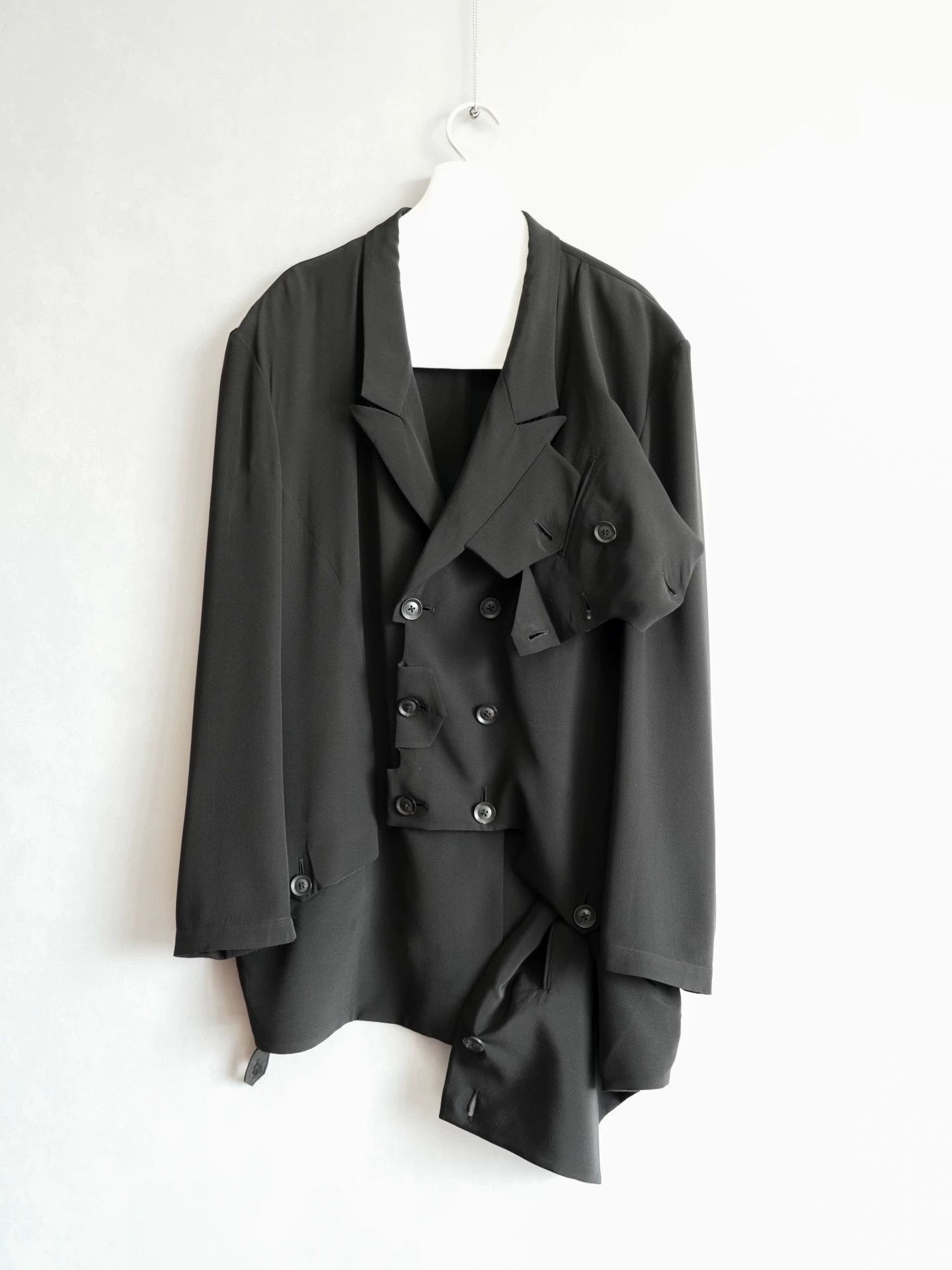 Yohji Yamamoto Yohji Yamamoto 20SS Deconstructed Silk Show Jacket Size 4 Size US XL / EU 56 / 4 - 5 Thumbnail