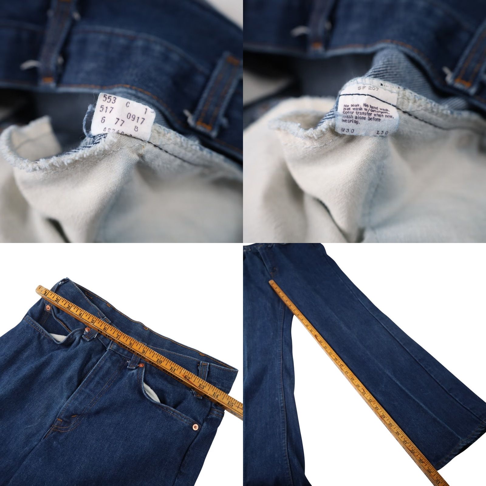 Denime VINTAGE Levis 517 Orange Tab Boot Cut Denim Jeans Shirt - 30x30 Blue Mens Size US 30 / EU 46 - 8 Thumbnail