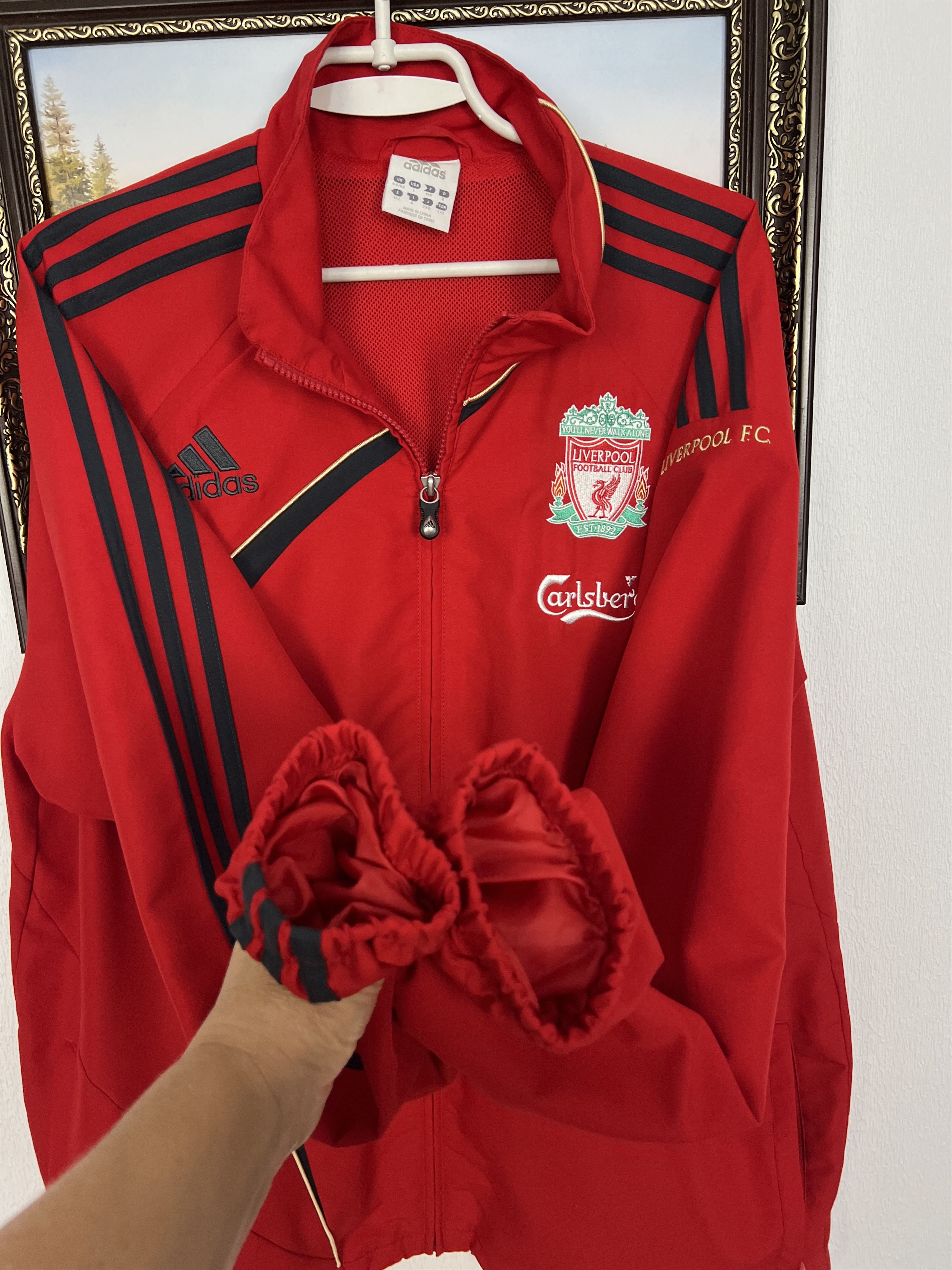 Adidas Vintage Liverpool Football Jacket Soccer Track Top Zip Size US L / EU 52-54 / 3 - 8 Thumbnail