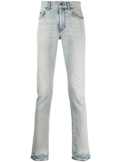 skinny-fit jeans in light fall blue denim