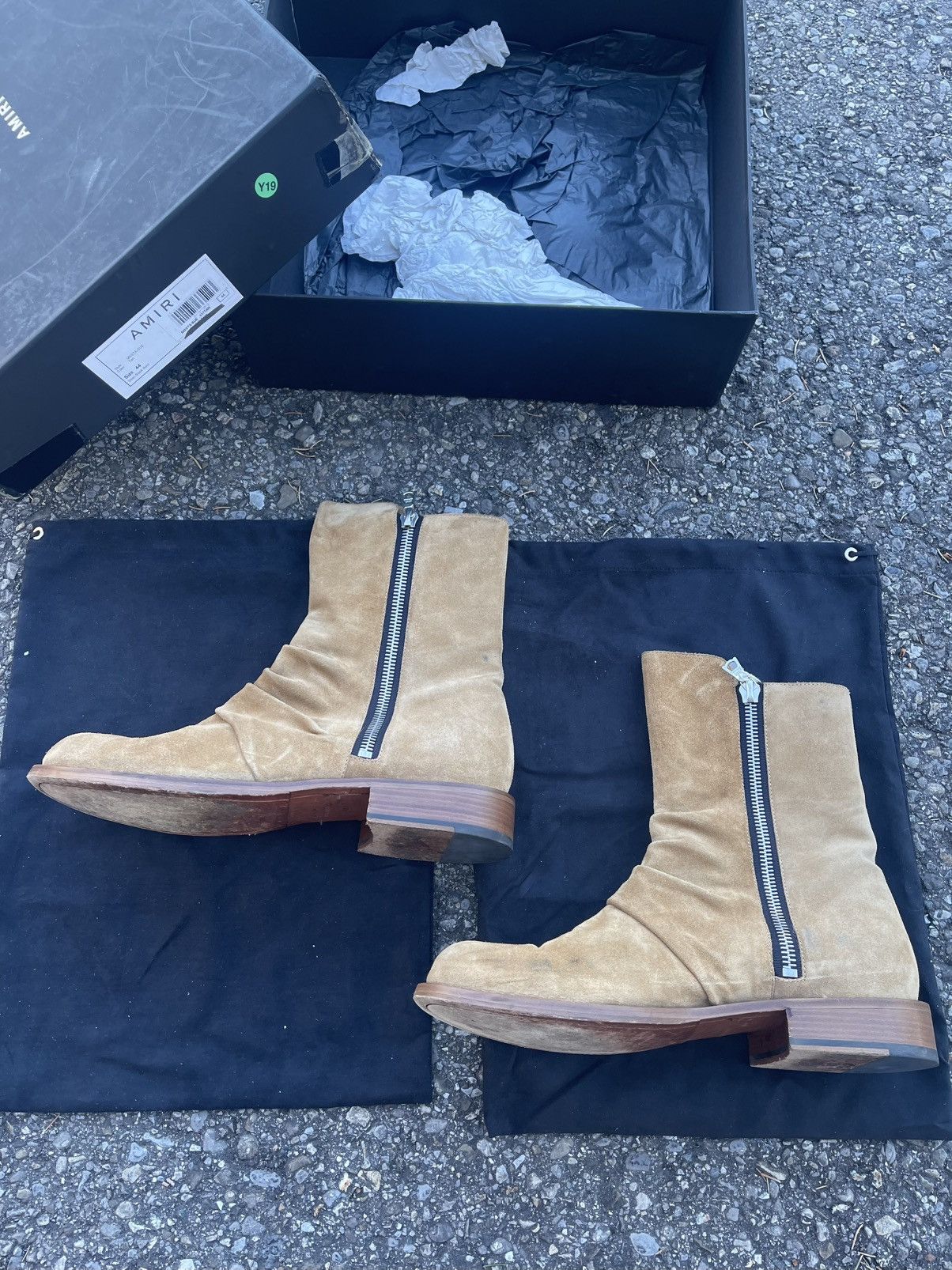 Amiri Amiri stack boots sz. 44 tan beige Size US 11 / EU 44 - 3 Thumbnail