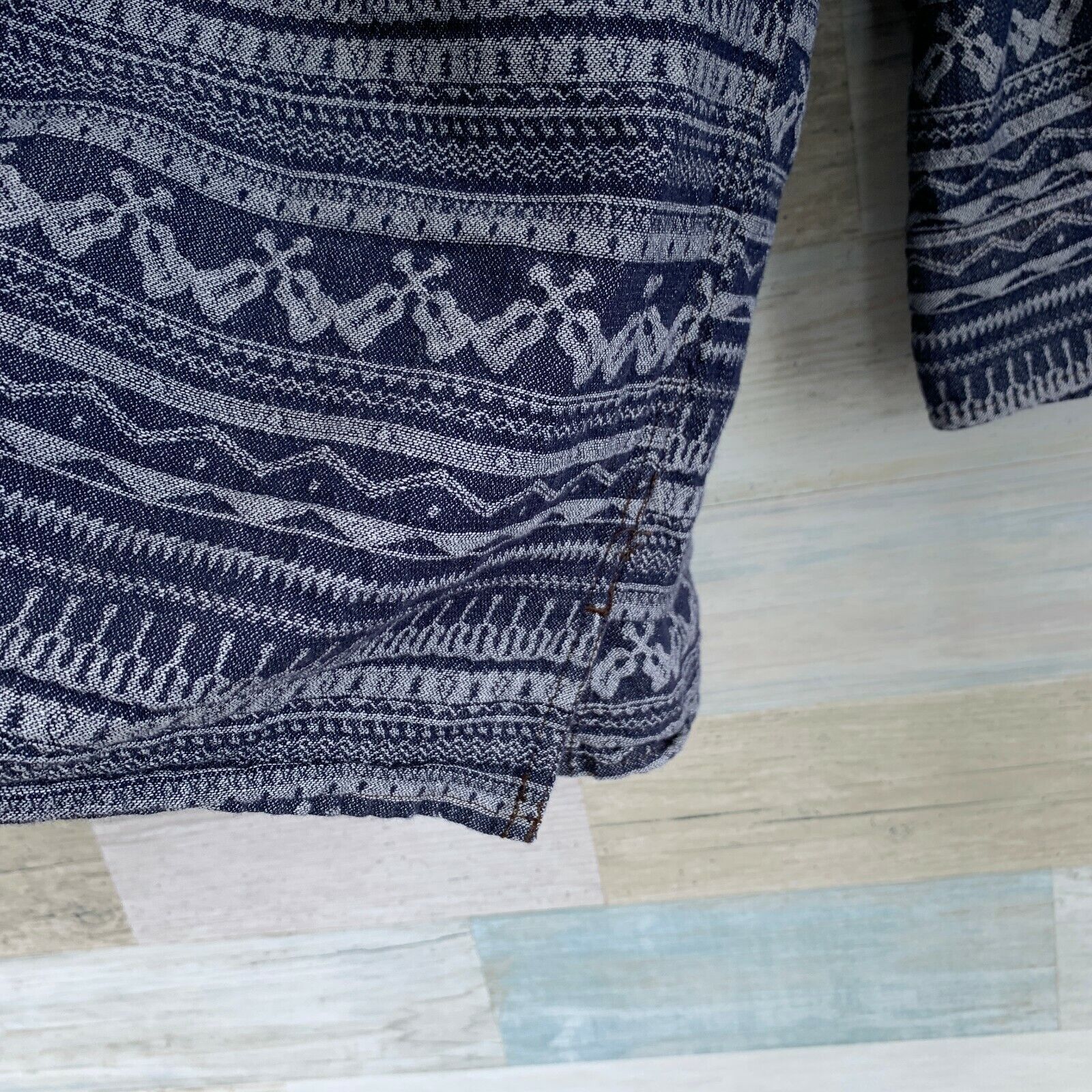The Territory Ahead The Territory Ahead Aztec Jacquard Shirt Blue Mens M Tall MT Size US M / EU 48-50 / 2 - 4 Thumbnail