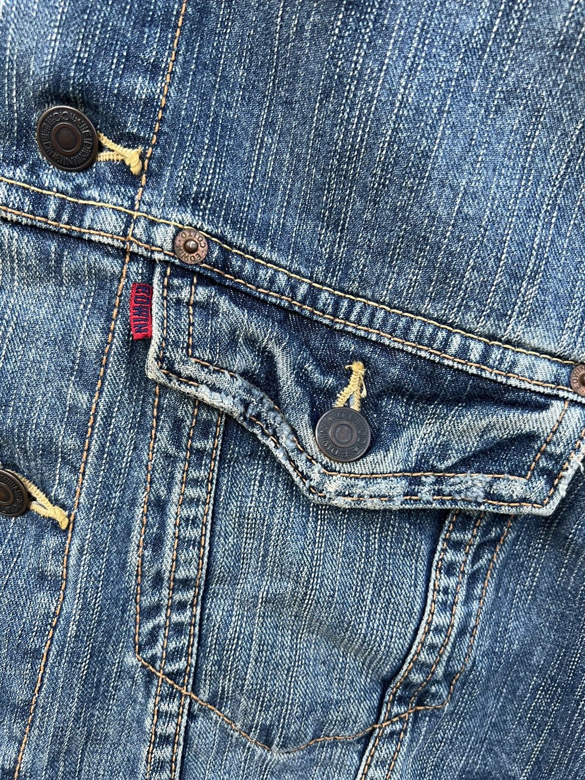 Edwin × If Six Was Nine × Le Grande Bleu (L.G.B.) 90’s style Edwin Distress Faded Denim Jacket Size US S / EU 44-46 / 1 - 11 Thumbnail