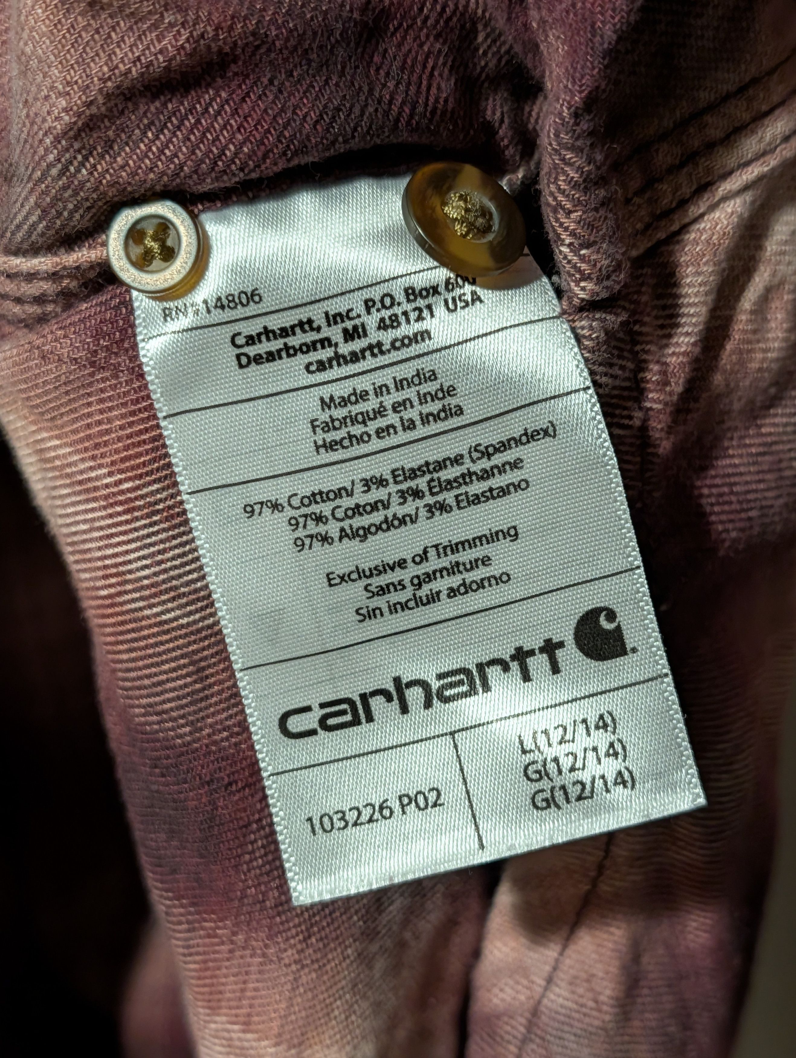 Carhartt Vintage Y2K Carhartt 103226 P02 Womans Large Flannel Shirt Size L / US 10 / IT 46 - 3 Thumbnail