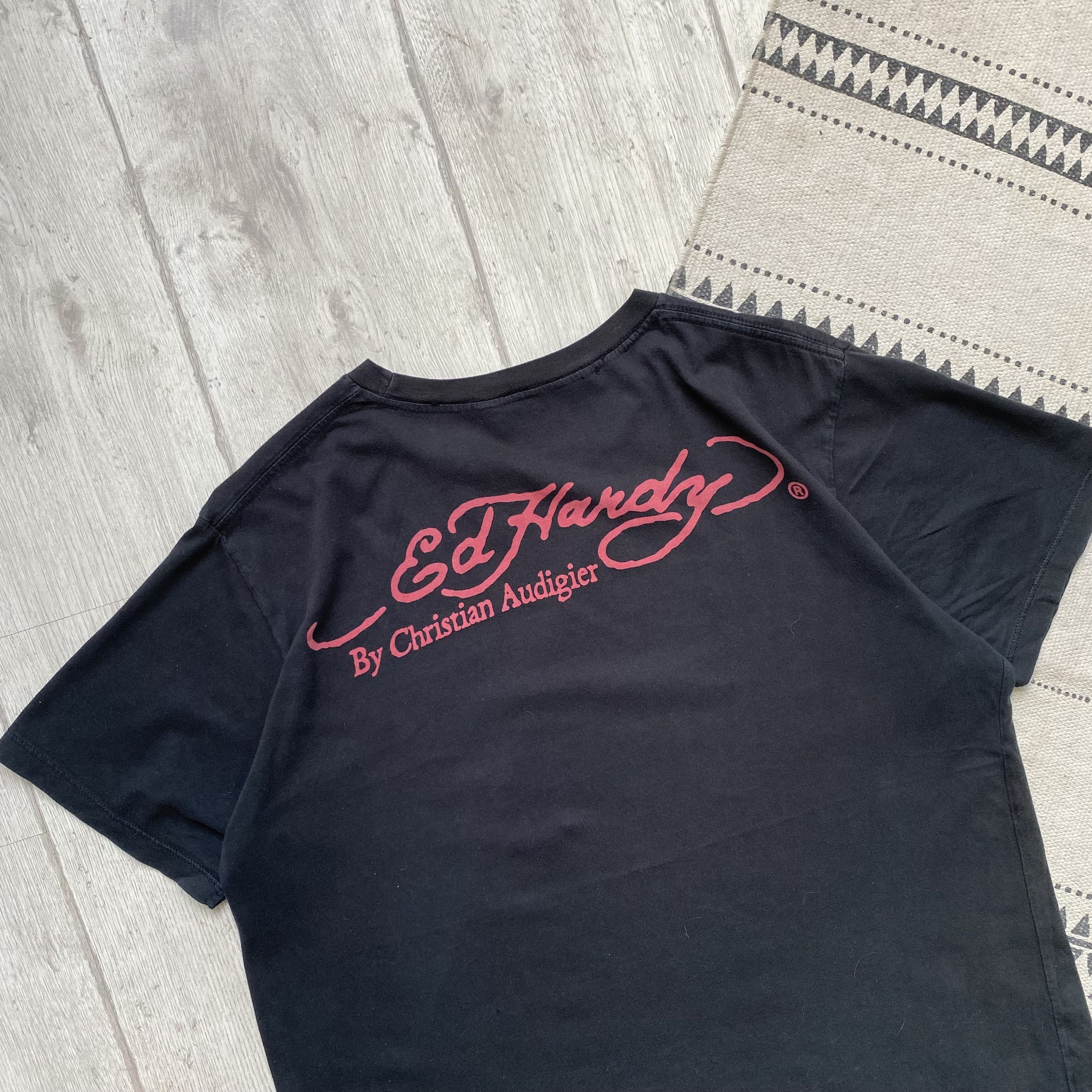 Ed Hardy Vintage Trashed ЕD Hardy tee Y2K Christian Audigier Size US M / EU 48-50 / 2 - 10 Thumbnail