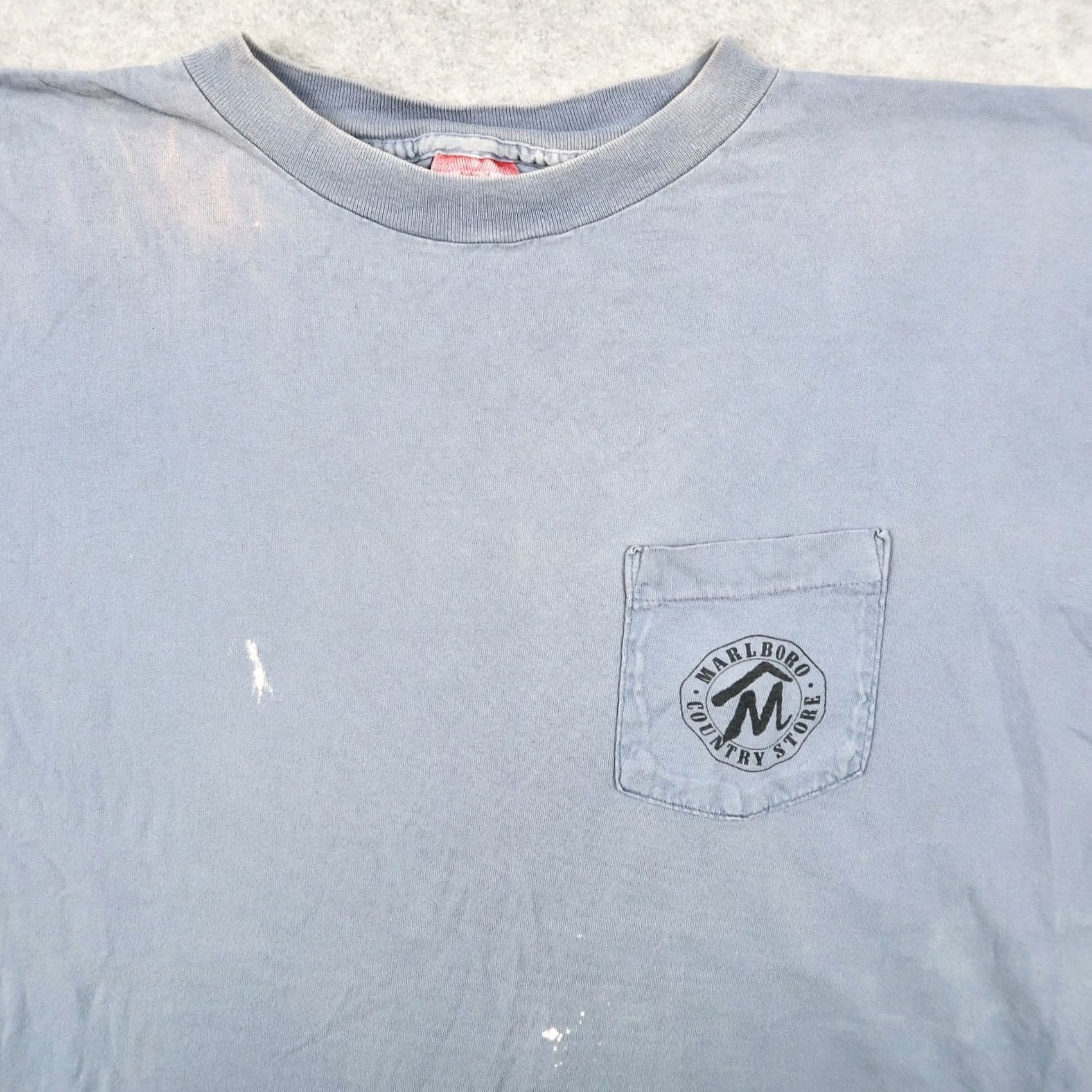 Marlboro 90s Marlboro Cowboy Boots Shirt - XL Blue Cotton Graphic Tee - Original Condition Size US XL / EU 56 / 4 - 3 Thumbnail