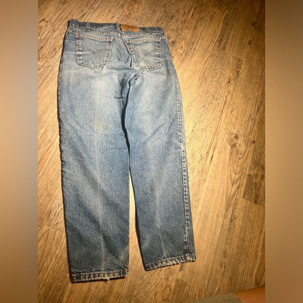 Levi's Vintage Clothing 80s Levis Light Wash 550 Jeans Orange Tab USA Made Faded Di Size US 33 - 4 Thumbnail