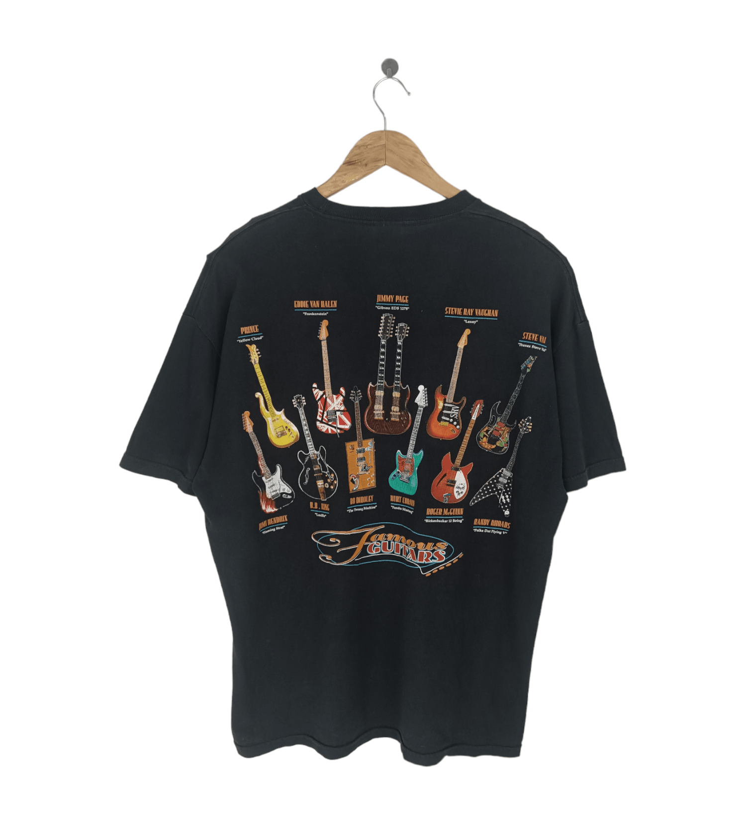 Vintage VINTAGE 2000s FAMOUS GUITAR PRINCE JIMMY PAGE HENDRIX VAI Ts Size US XL / EU 56 / 4 - 4 Thumbnail