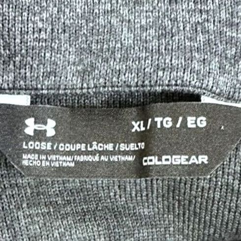 Under Armour Under Armour Pullover Shirt Adult XL ColdGear Grey Black Quarter Zip Logo Mens Size US XL / EU 56 / 4 - 4 Thumbnail