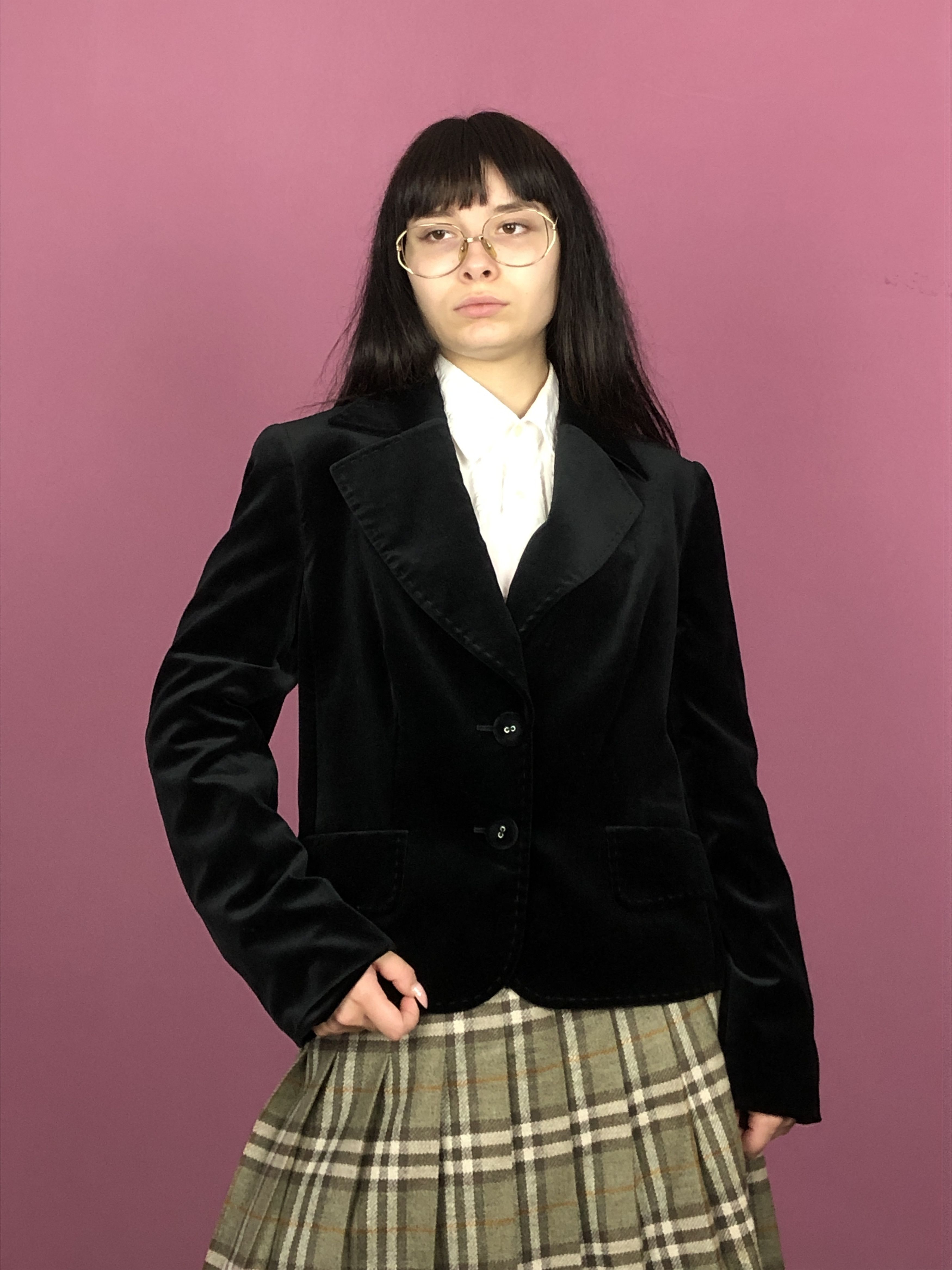 Escada × Vintage Escada Vintage Women's Velour Blazer - L Size L / US 10 / IT 46 - 1 Thumbnail