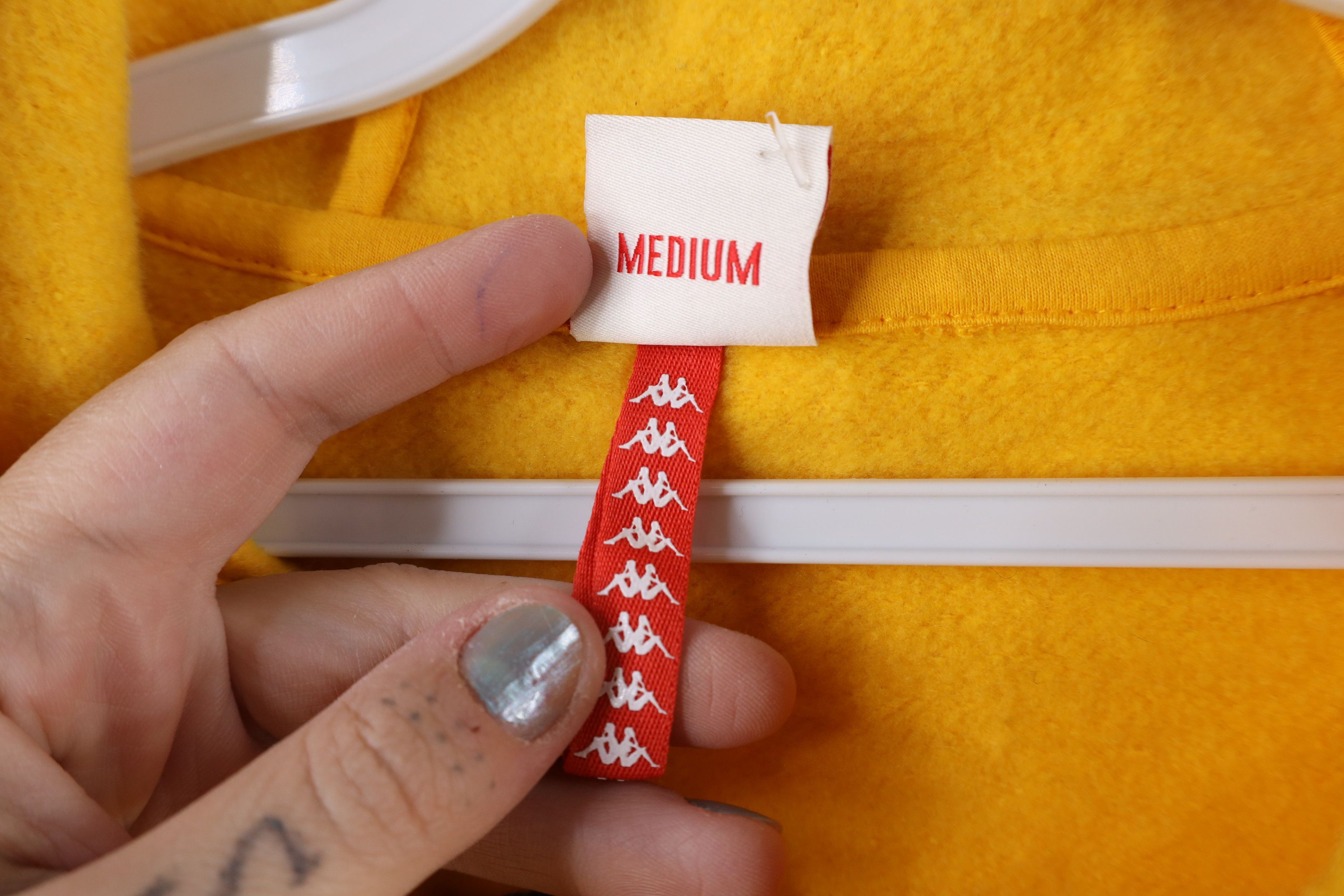 Kappa × Vintage Vintage Kappa Soccer Taped Logo Hoodie Sweatshirt Yellow Size US M / EU 48-50 / 2 - 11 Thumbnail