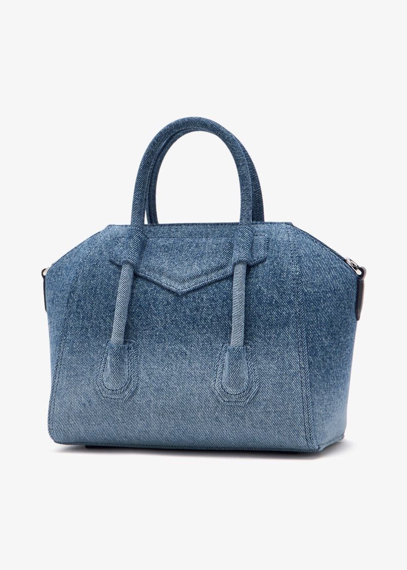Givenchy o1srvl11e0625 Size:OS/Mini Antigona Lock Bag in Blue Denim Size ONE SIZE - 3 Thumbnail
