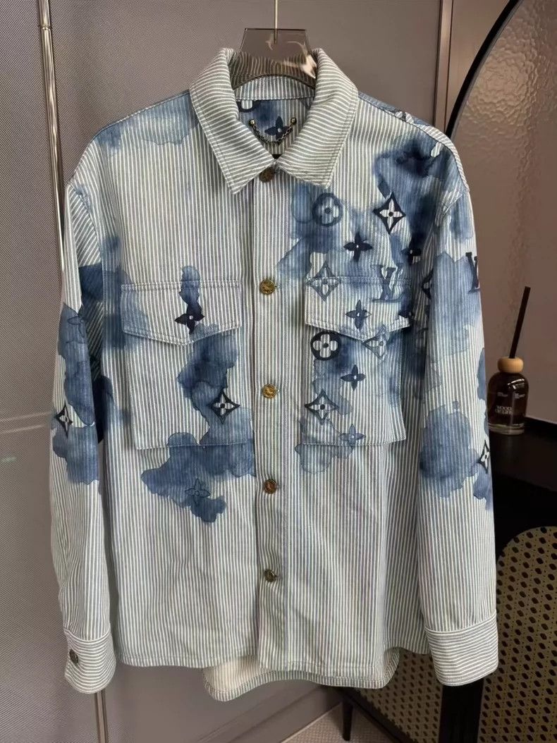 Louis Vuitton louis vuitton Ink Rendering Striped Denim Jacket 2501-Next Size US M / EU 48-50 / 2 - 1 Thumbnail