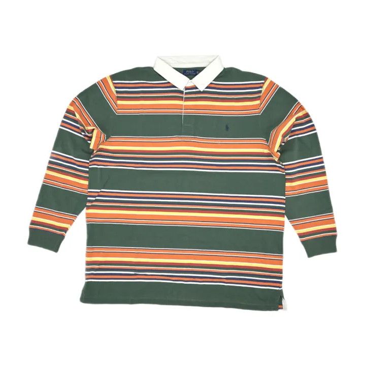 Polo Ralph Lauren Polo Ralph Lauren Striped Long-Sleeve Polo Shirt Size US XL / EU 56 / 4 - 1 Thumbnail