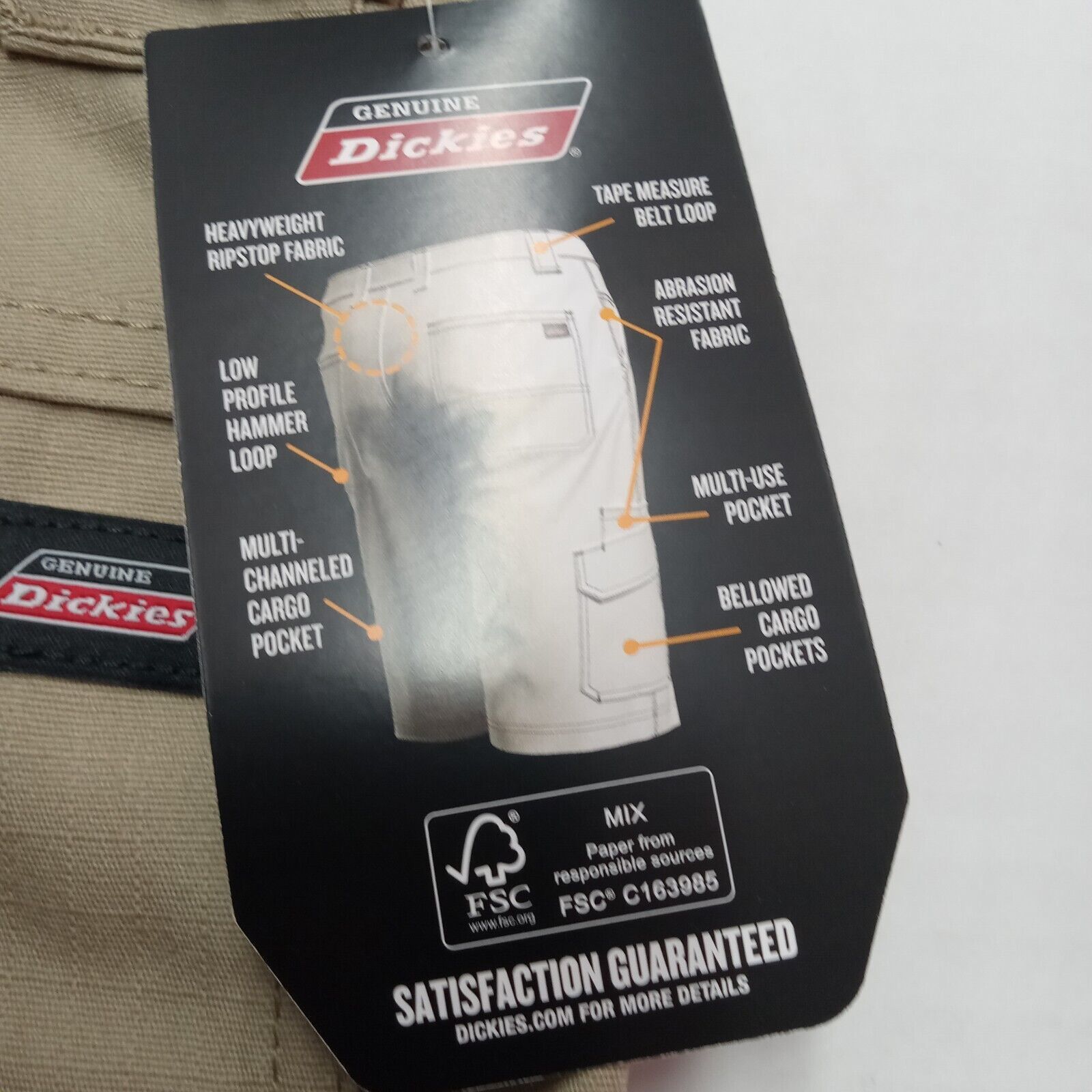 Dickies Dickies Cargo Shorts Men's 36 Beige Relaxed Fit 11" Inseam Size US 36 / EU 52 - 5 Thumbnail