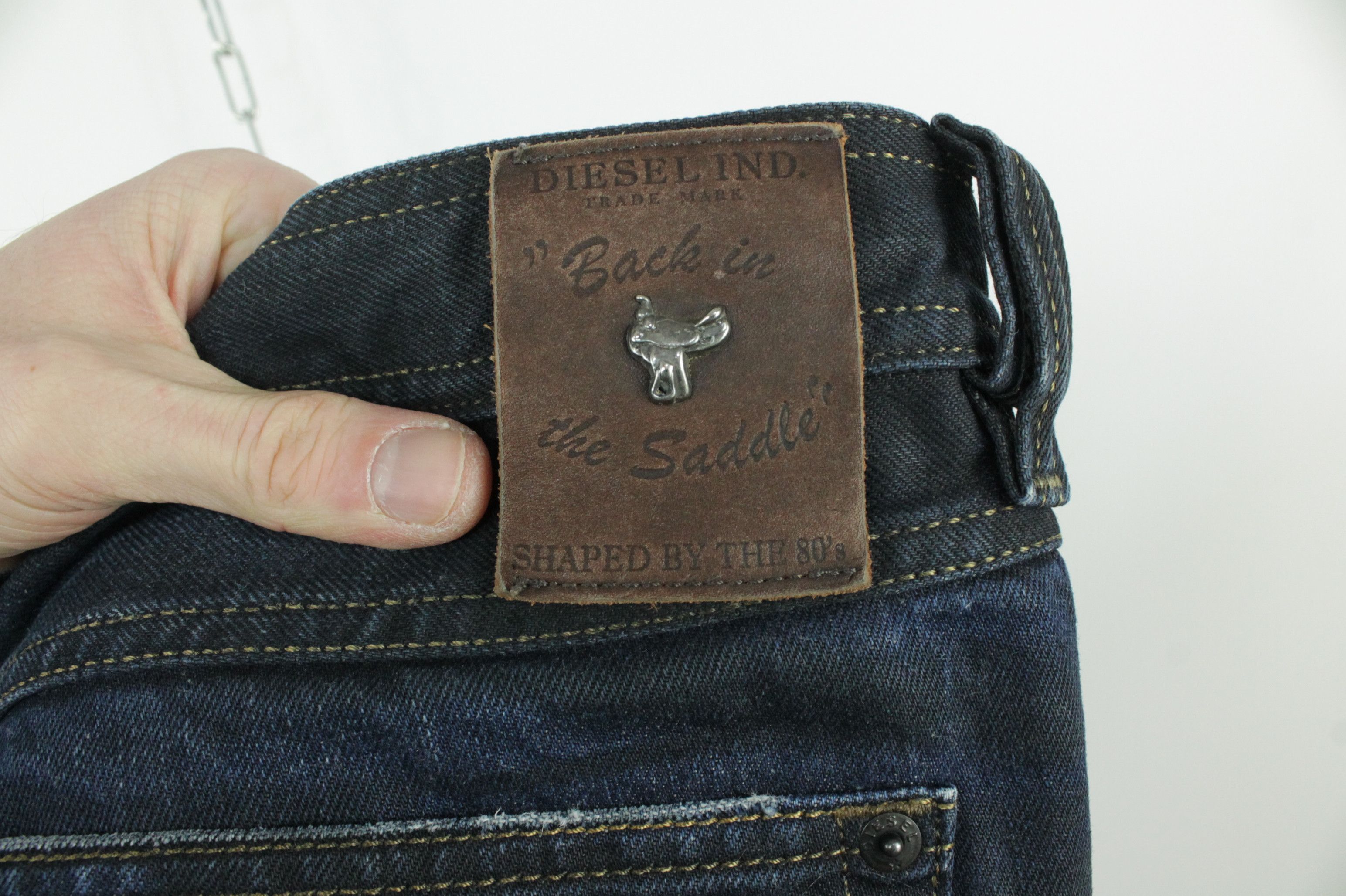 Diesel Diesel Back in The Saddle Regular-Carrot Blue Denim Jeans Size US 33 - 7 Thumbnail