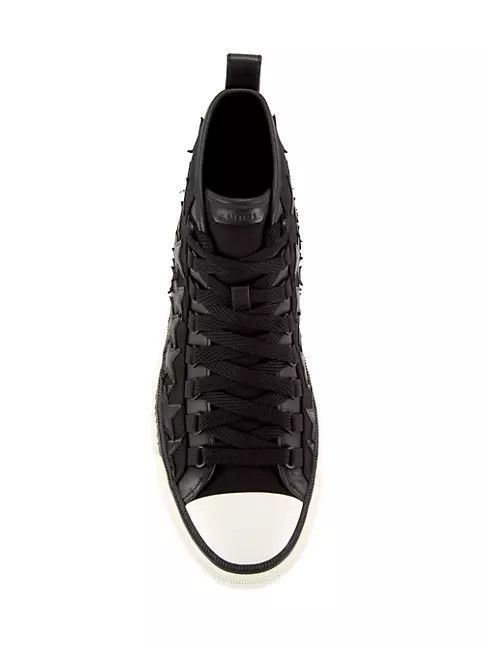 Amiri o1w1db11224 Stars High-Top Sneakers in Black & White Size US 12 / EU 45 - 5 Thumbnail