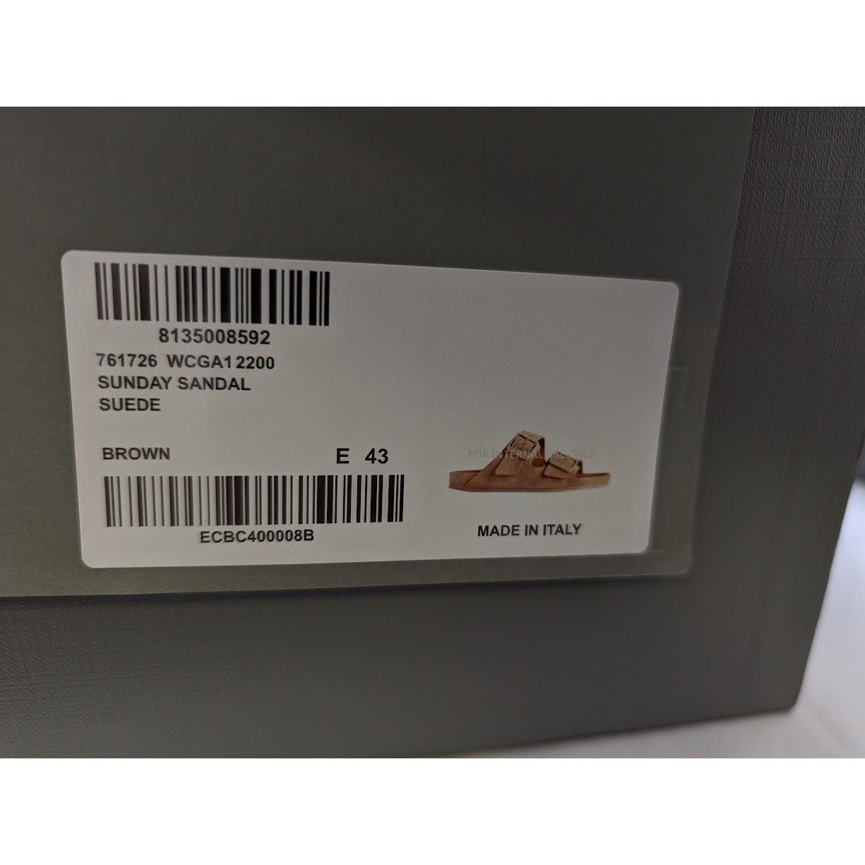 Balenciaga o1rshd1 Suede Sunday Sandals in Brown Size US 10 / EU 43 - 22 Thumbnail