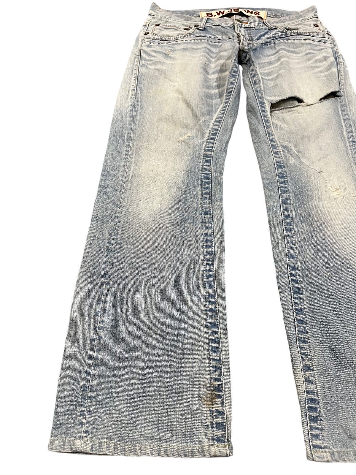 Blue Blue Japan × Le Grande Bleu (L.G.B.) Vintage Blue Way Faded Distressed Denim Size US 34 / EU 50 - 4 Thumbnail