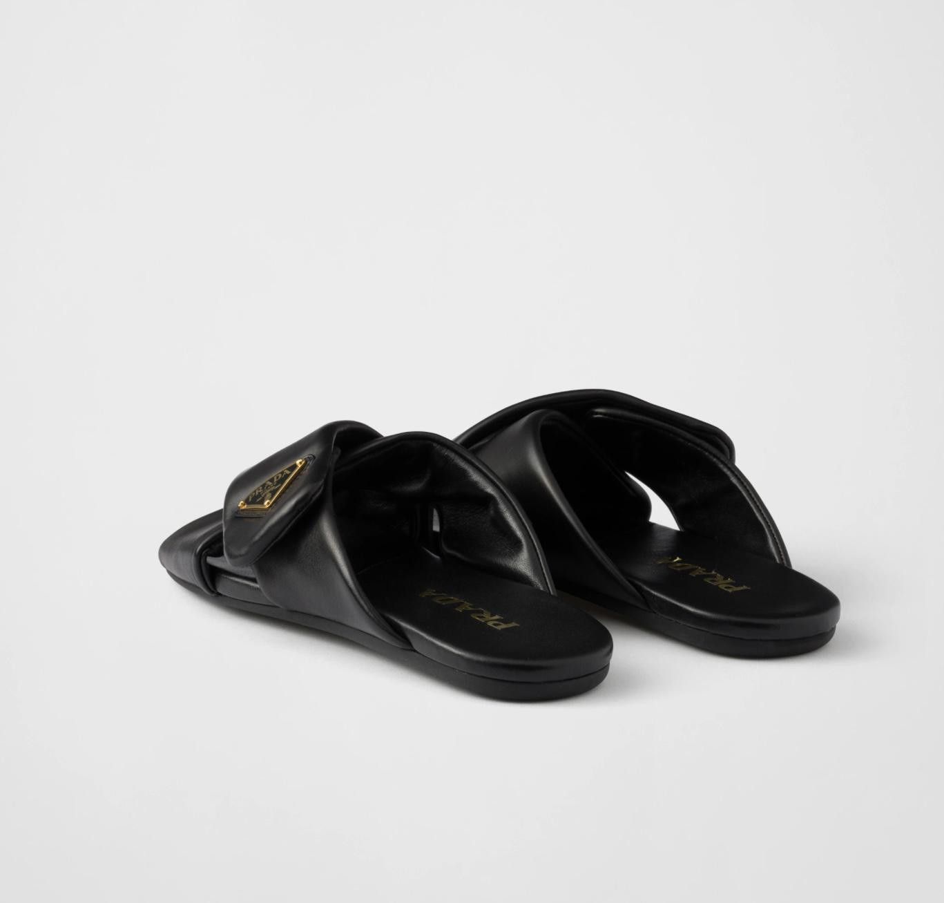 Prada PRADA PADDED LEATHER SLIDES SIZE 41 Size ONE SIZE - 3 Thumbnail