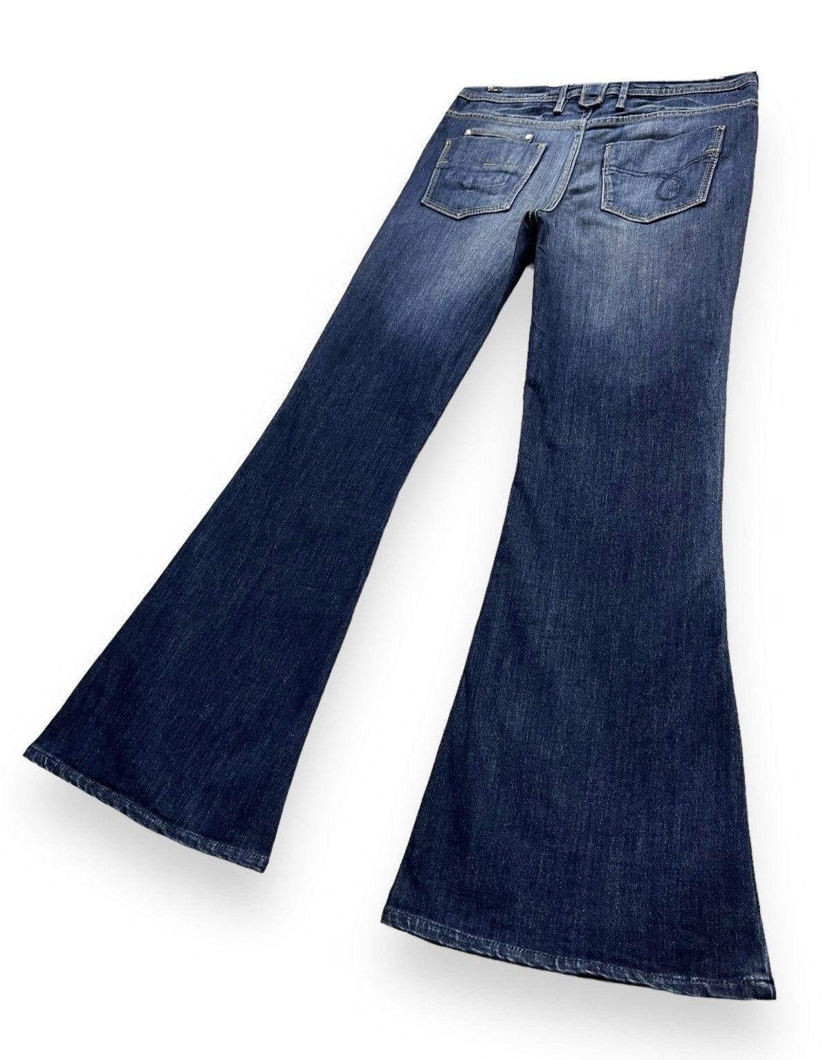 Japanese Brand × Le Grande Bleu (L.G.B.) × NEXT THE FLARE🔥Vintage NEXT Ultra Flare 70’s Style Stretch Denim Size 29" - 4 Thumbnail