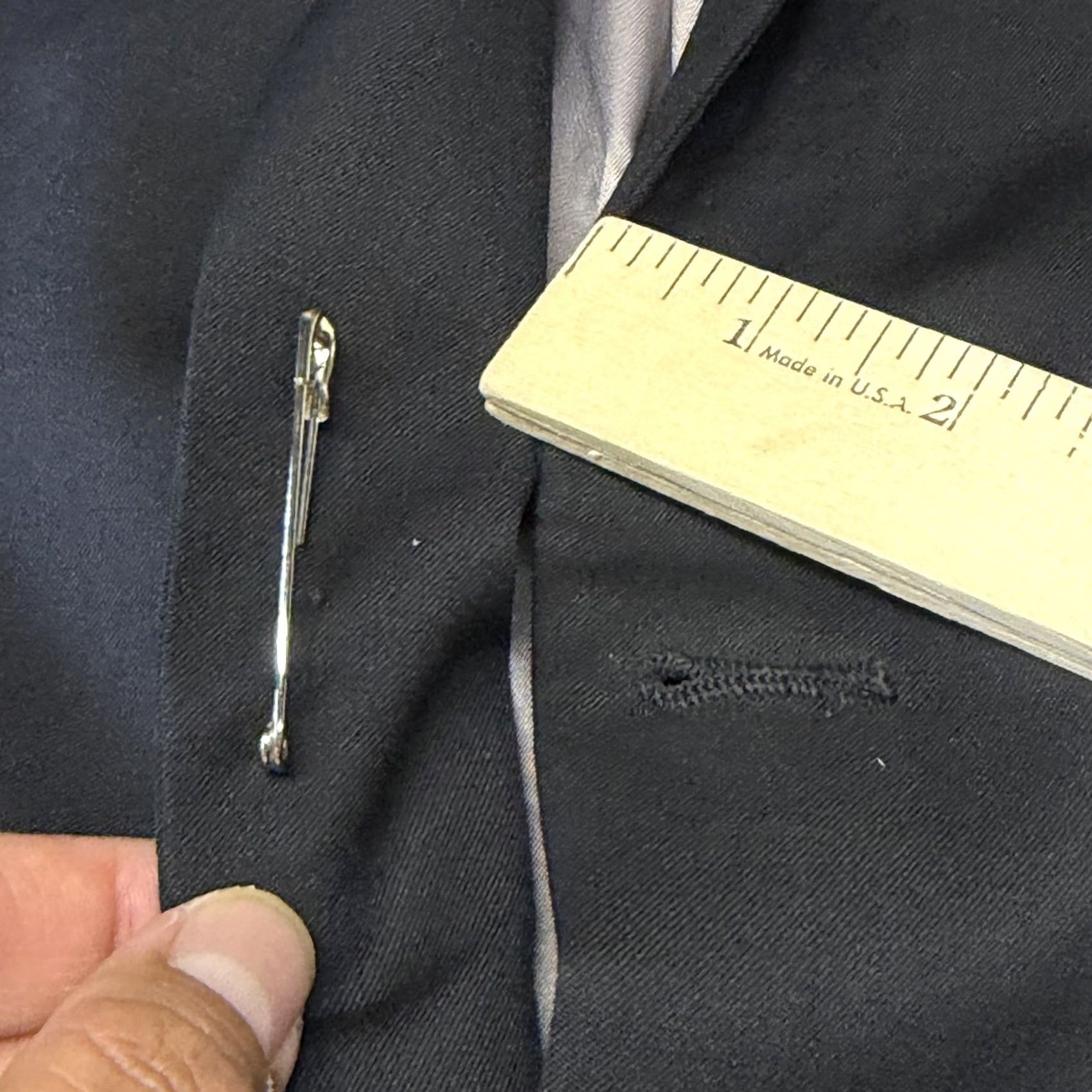 Hart Schaffner Marx Hart Schaffner Marx Blazer Mens 44R Blue 2 Button Sport Coat Made USA Dillard's Size 44R - 7 Thumbnail