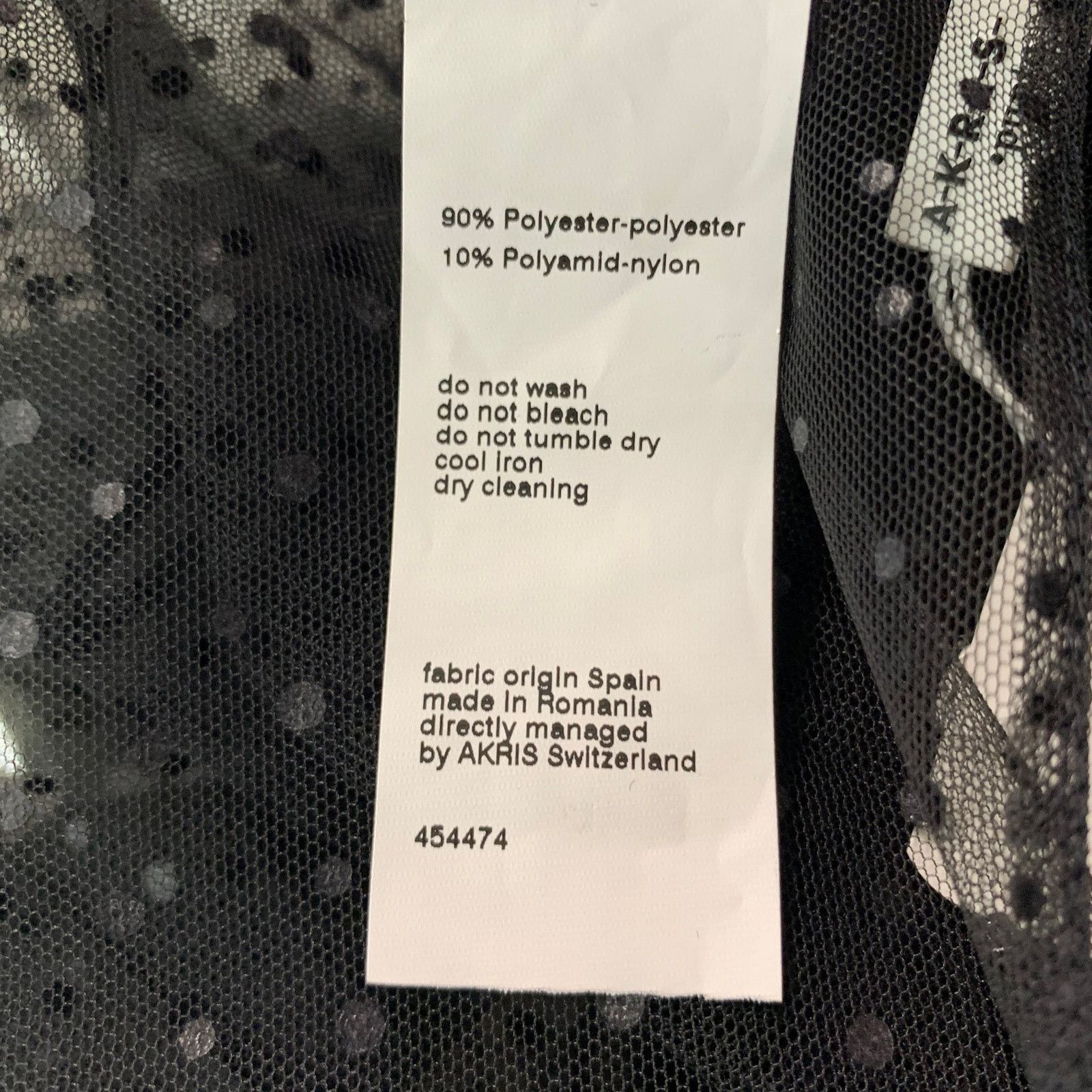 Akris Size 2 Black Polyester Nylon Mesh Lined Blouse Size XS / US 0-2 / IT 36-38 - 4 Thumbnail
