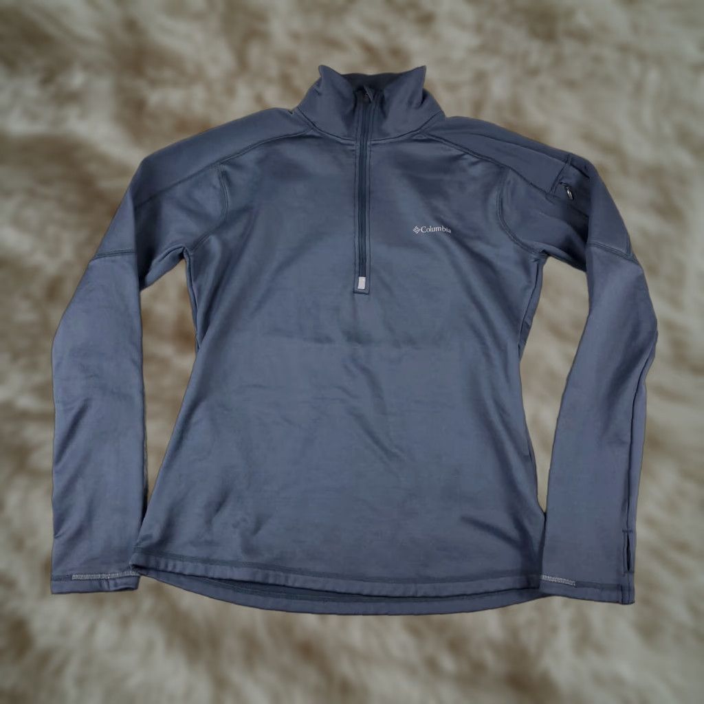 Vintage Columbia Sweater Womens Size Medium Gray 1/2 Zip Pullover Size M / US 6-8 / IT 42-44 - 1 Thumbnail