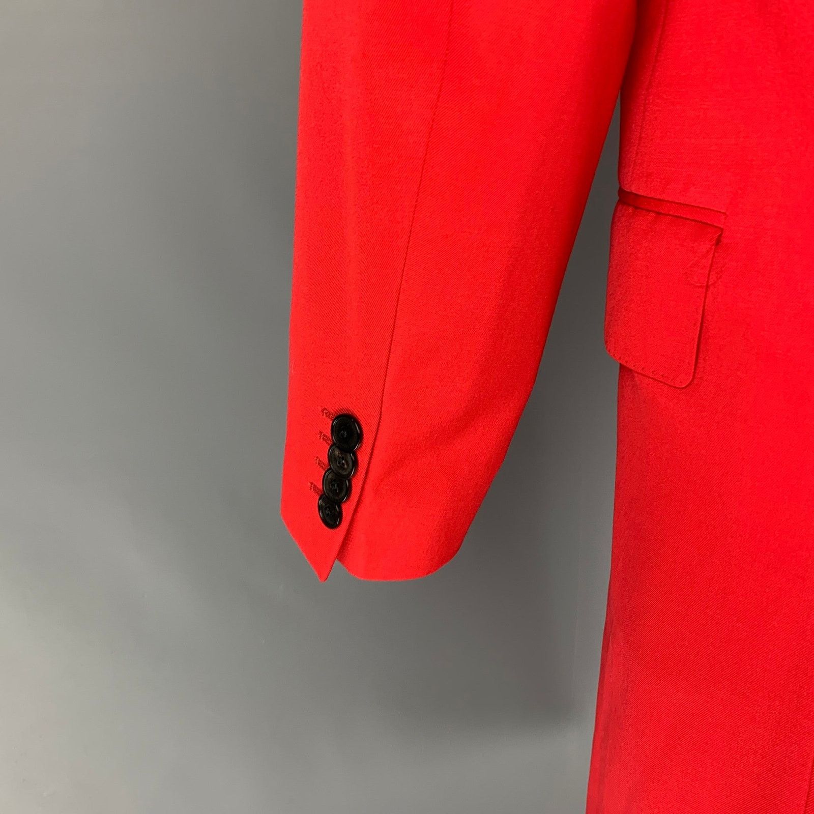 Paul Smith PAUL SMITH Size S Red Wool Polyamide Hidden Placket Coat Size US S / EU 44-46 / 1 - 4 Thumbnail